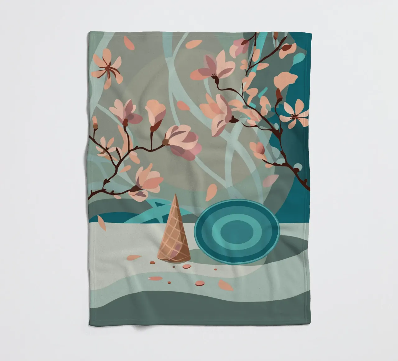 Ramoscello di fiori coperta in pile da HAPPY SHOP