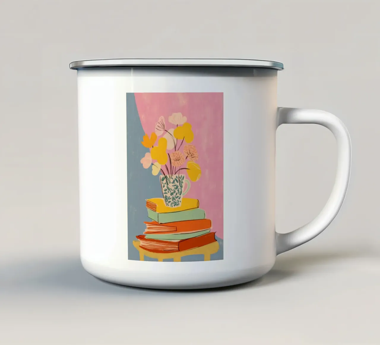 Books & Blooms tazza in smalto da Clara August