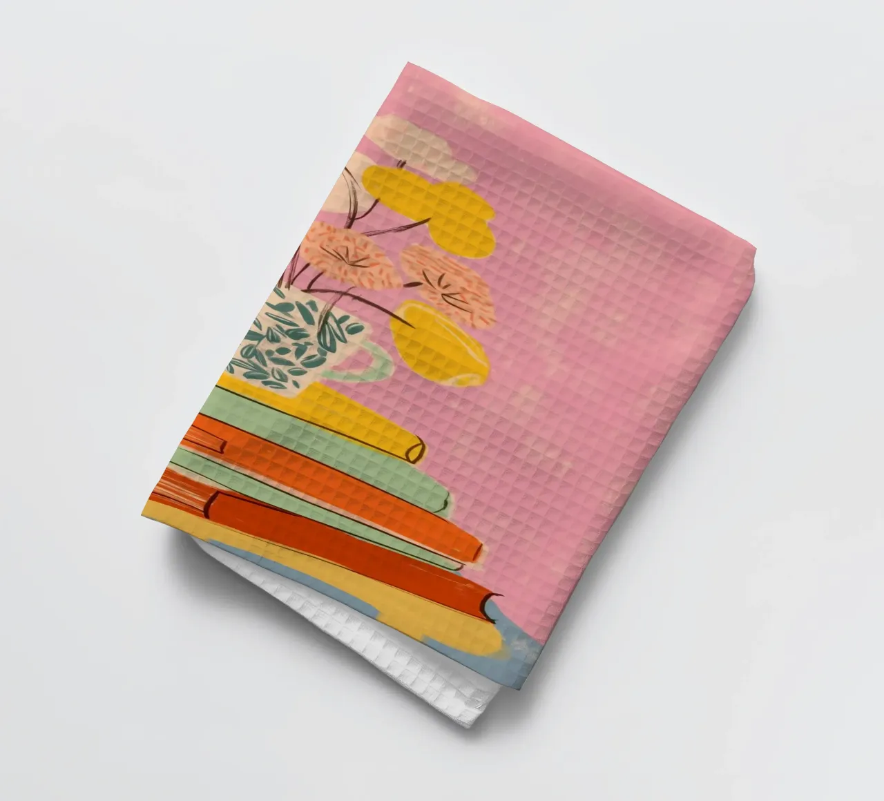 Books & Blooms tea towel by Clara August