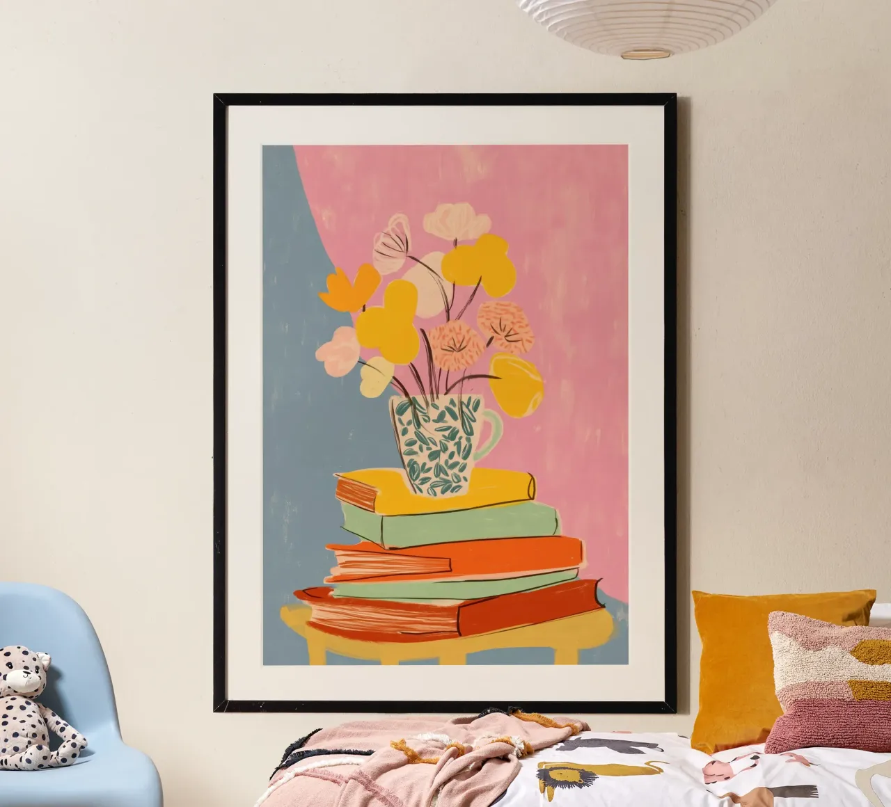 Books & Blooms poster con telaio in plastica da Clara August