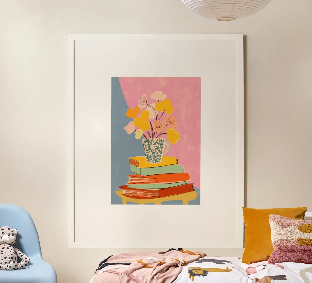 Books & Blooms poster con telaio in plastica da Clara August