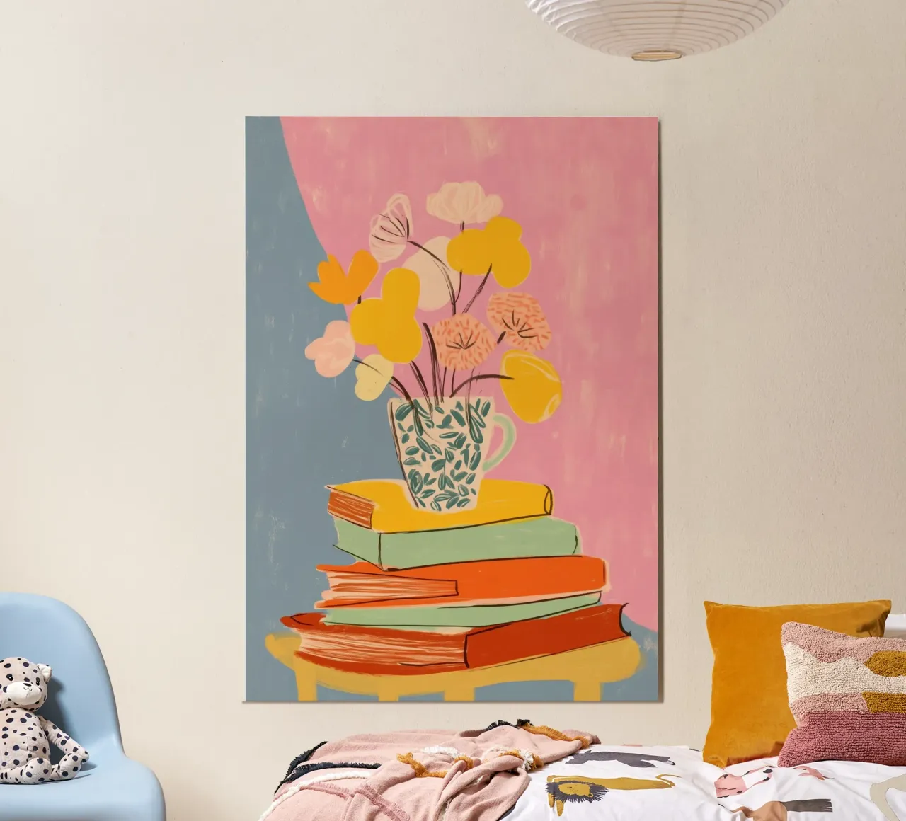 Books & Blooms poster con telaio in plastica da Clara August