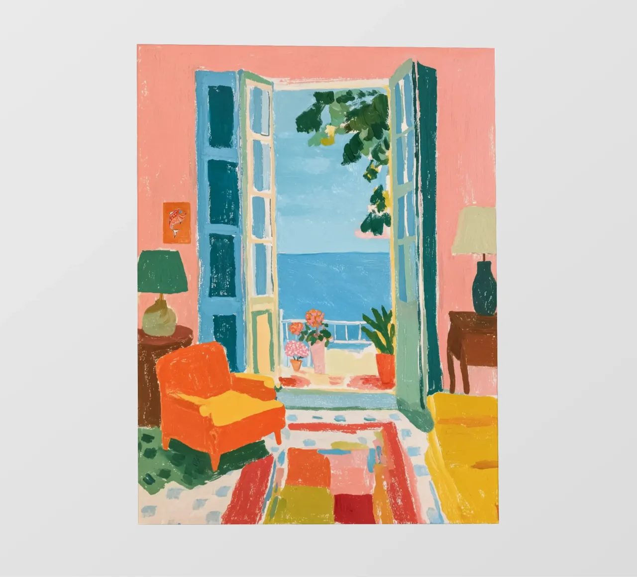 Mediterranean view of the sea pvc cover by Carinaprint