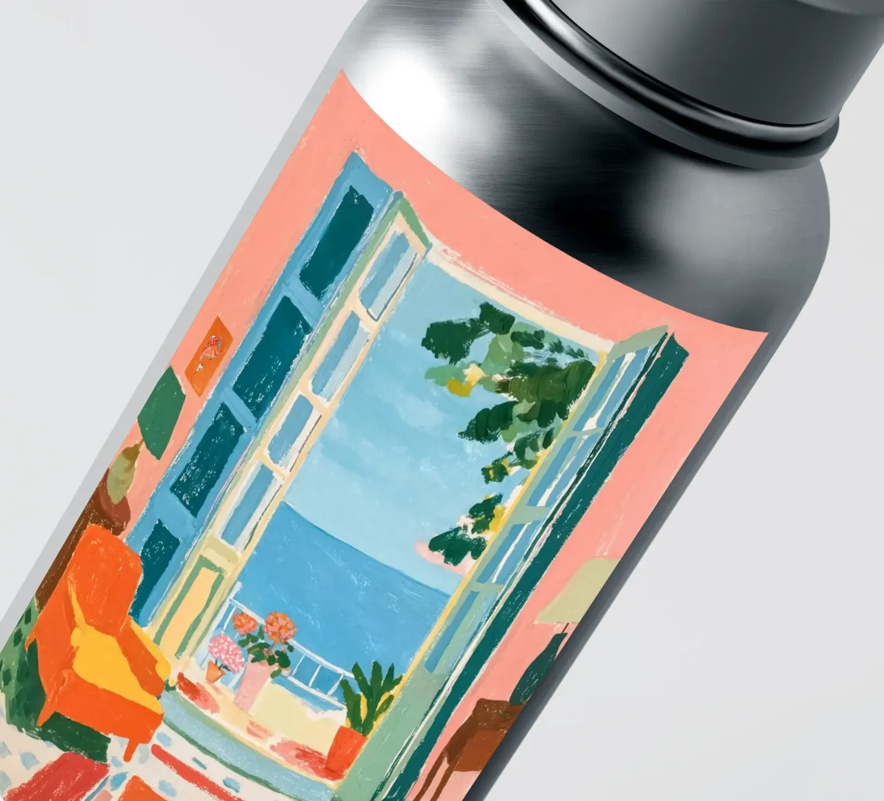 Mediterranean view of the sea sticker by Carinaprint