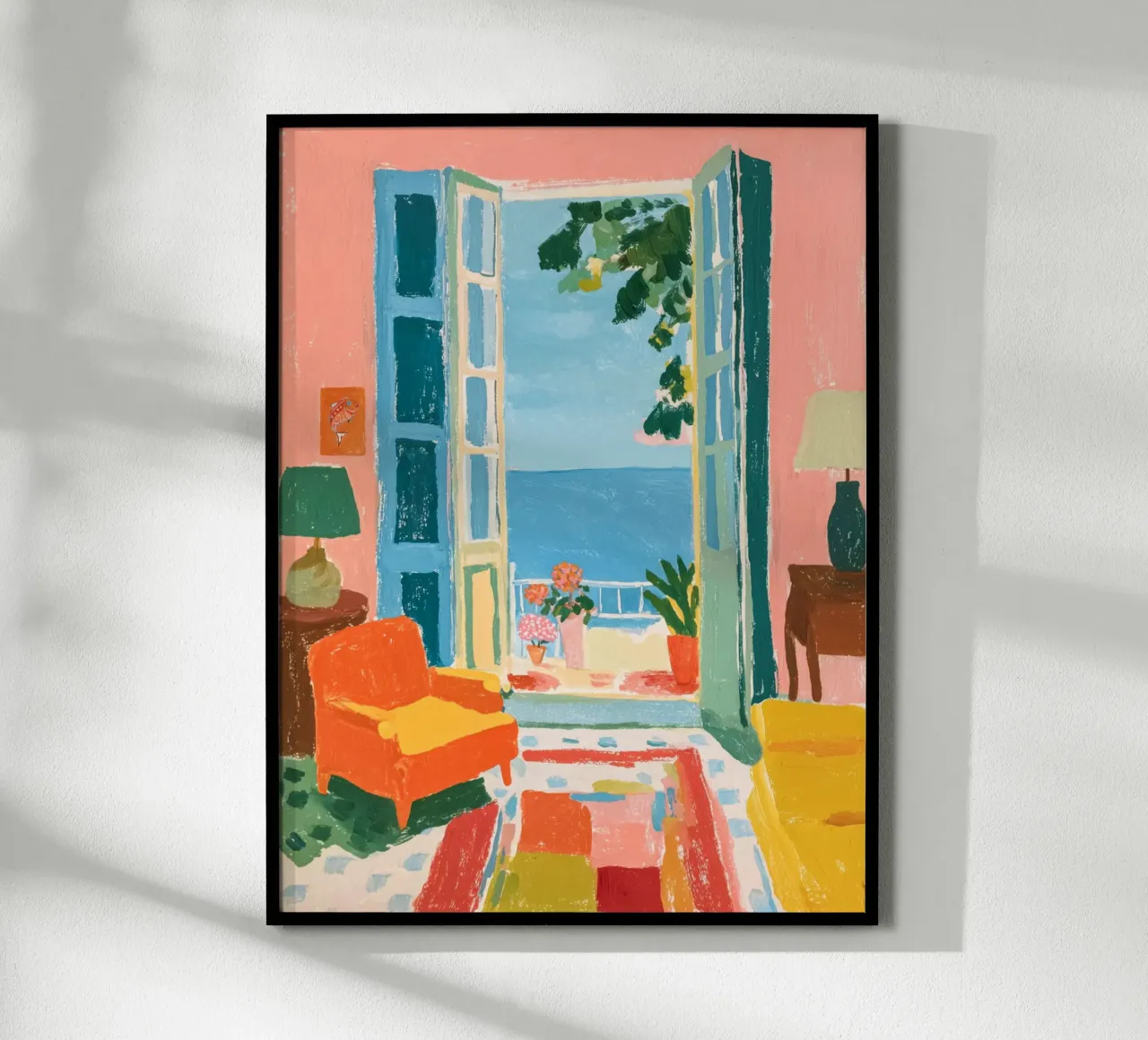 Mediterranean view of the sea hahnemühle by Carinaprint