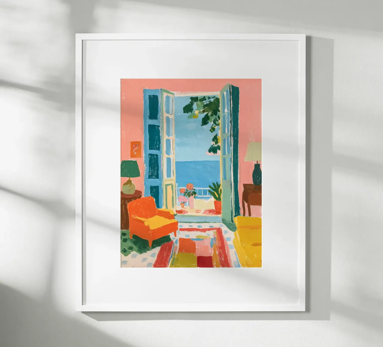Mediterranean view of the sea hahnemühle by Carinaprint