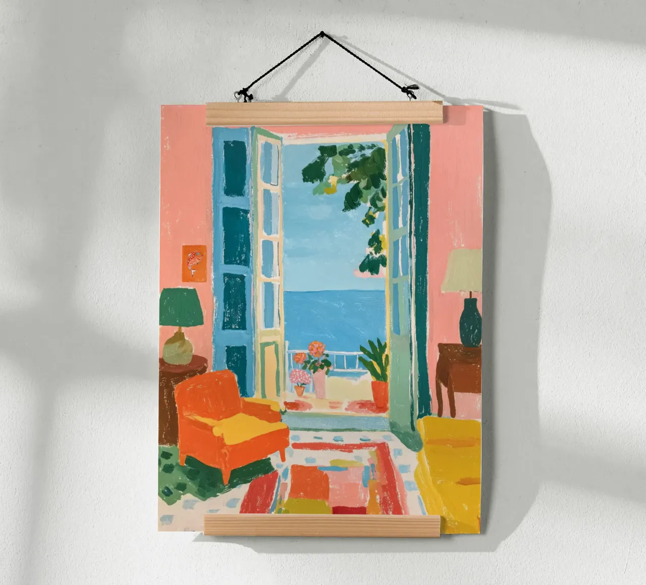 Mediterranean view of the sea hahnemühle by Carinaprint