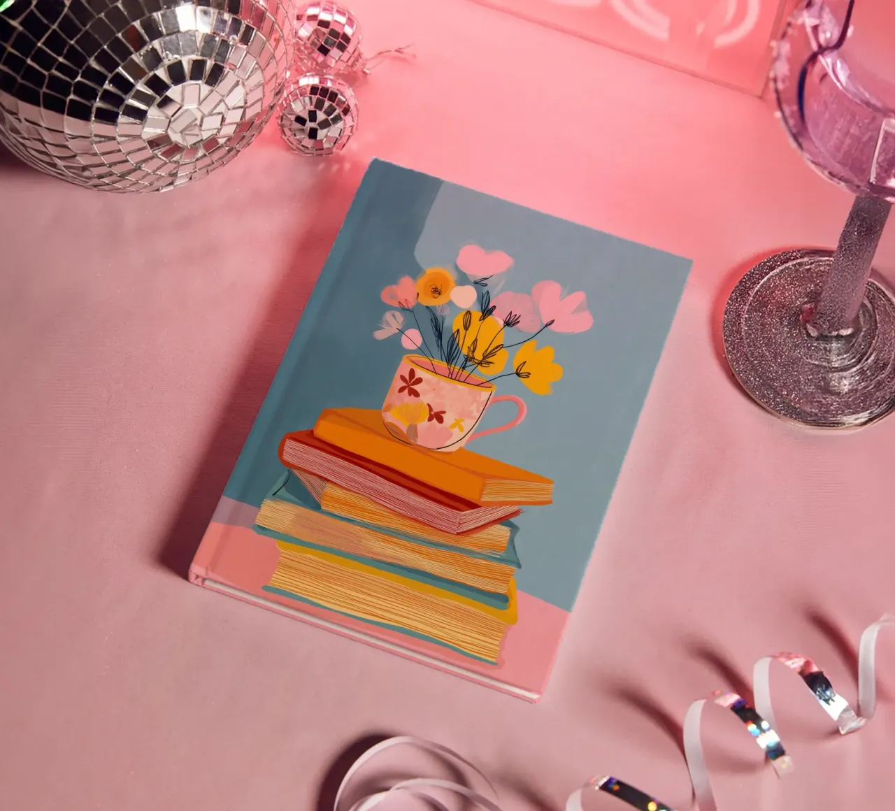 Books and Blossoms notebook by Clara August