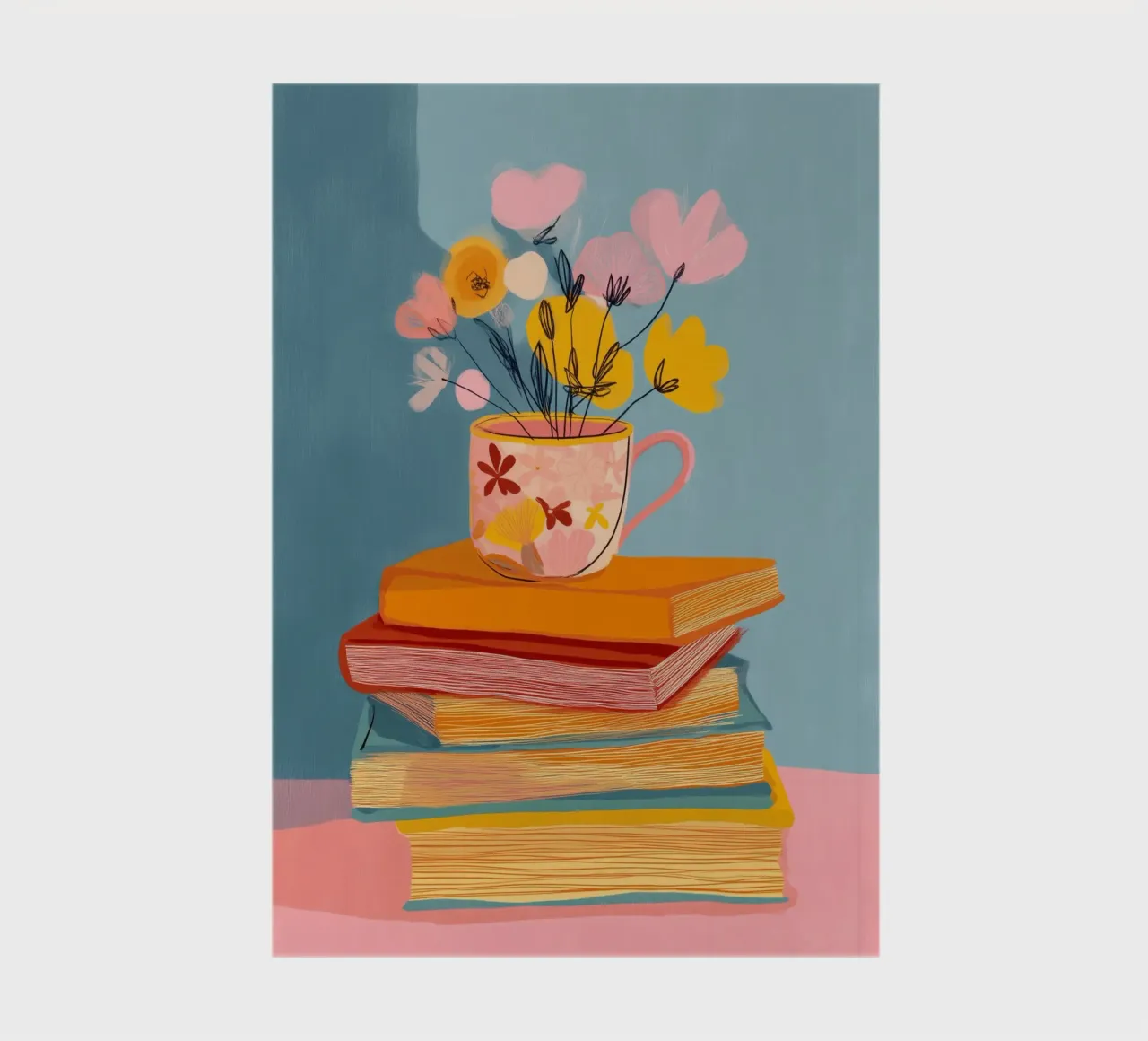 Books and Blossoms notebook by Clara August