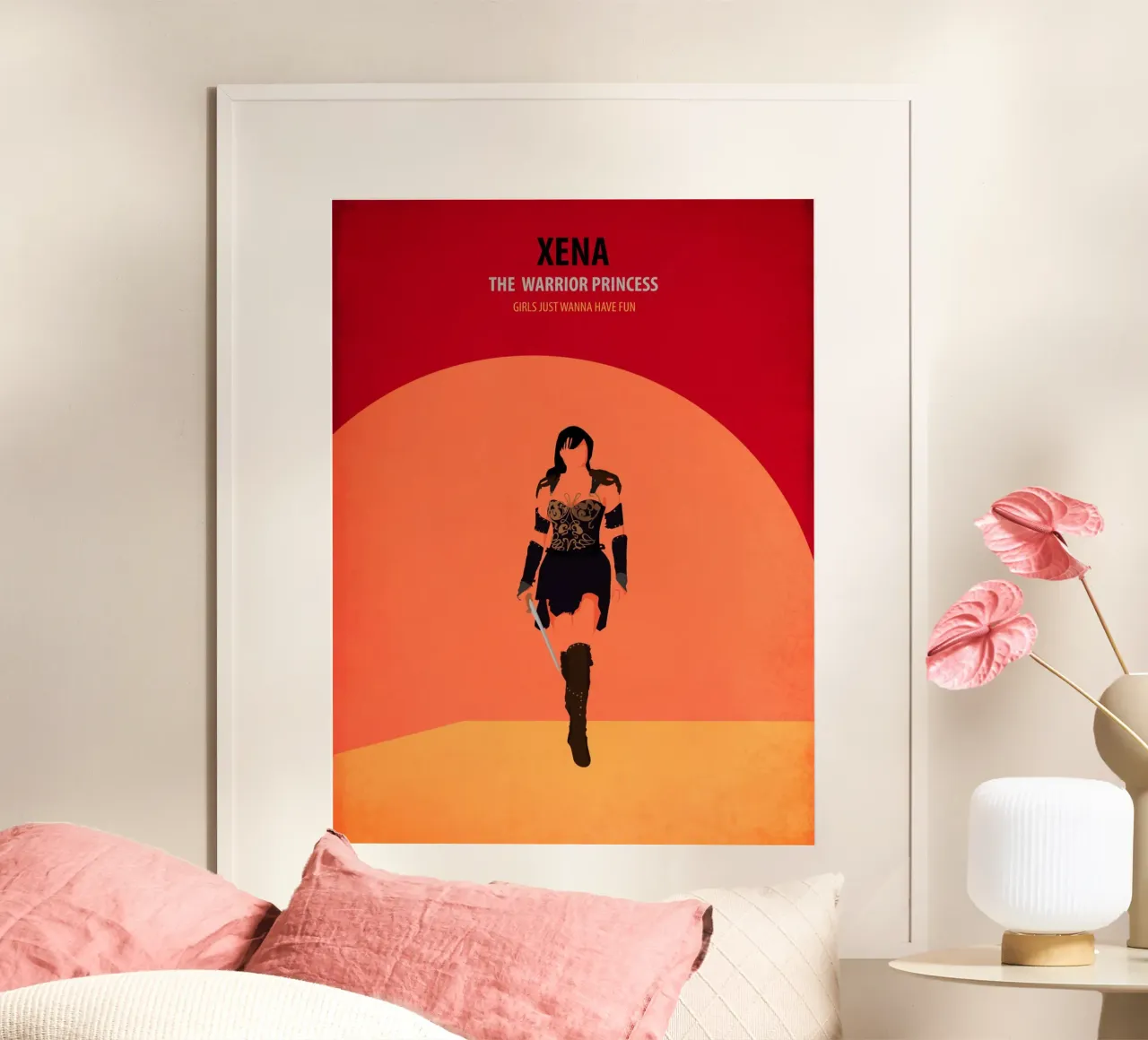 Xena - The Warrior Princess poster con telaio in alluminio da Fräulein Fisher