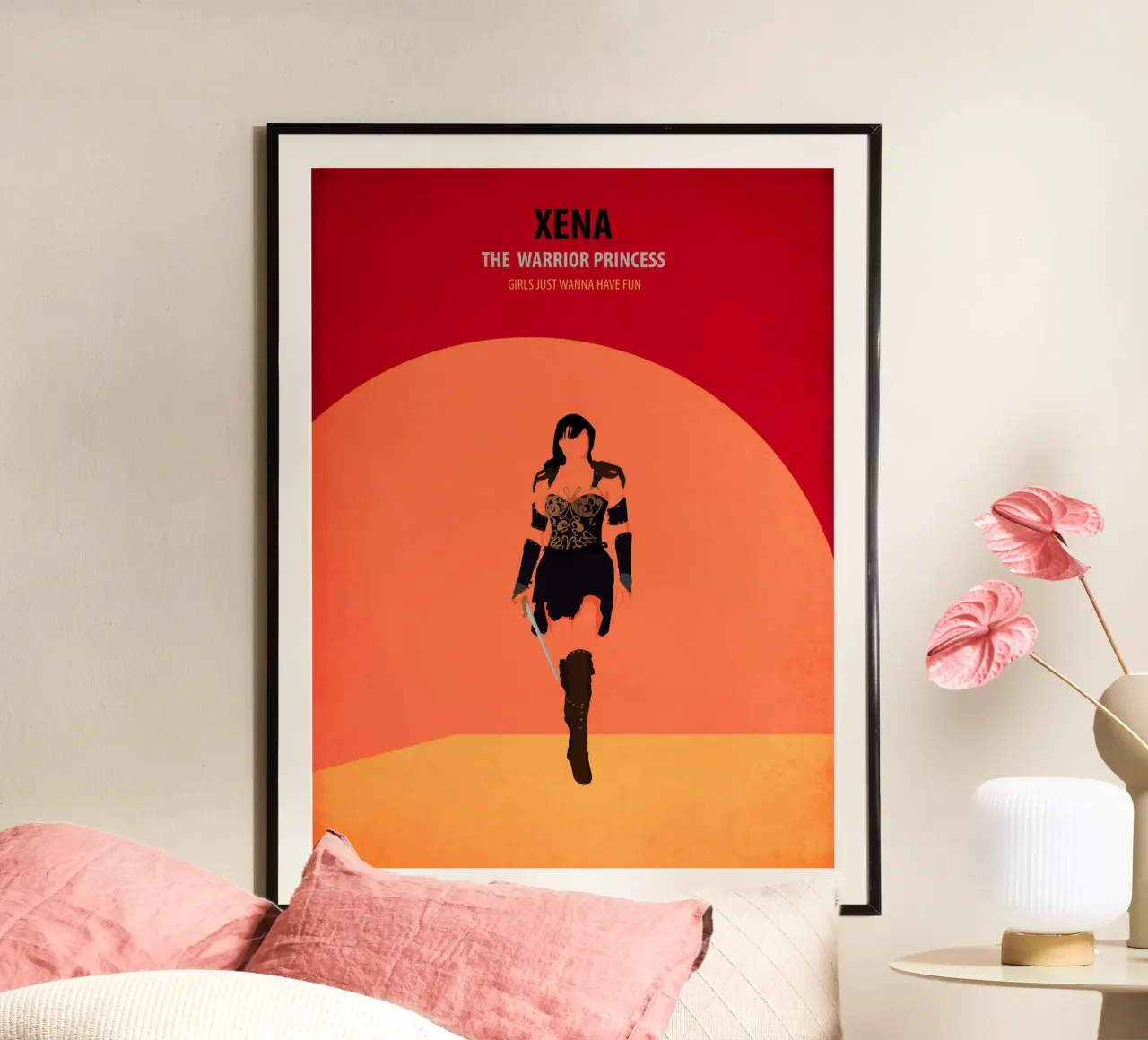 Xena - The Warrior Princess poster con telaio in alluminio da Fräulein Fisher