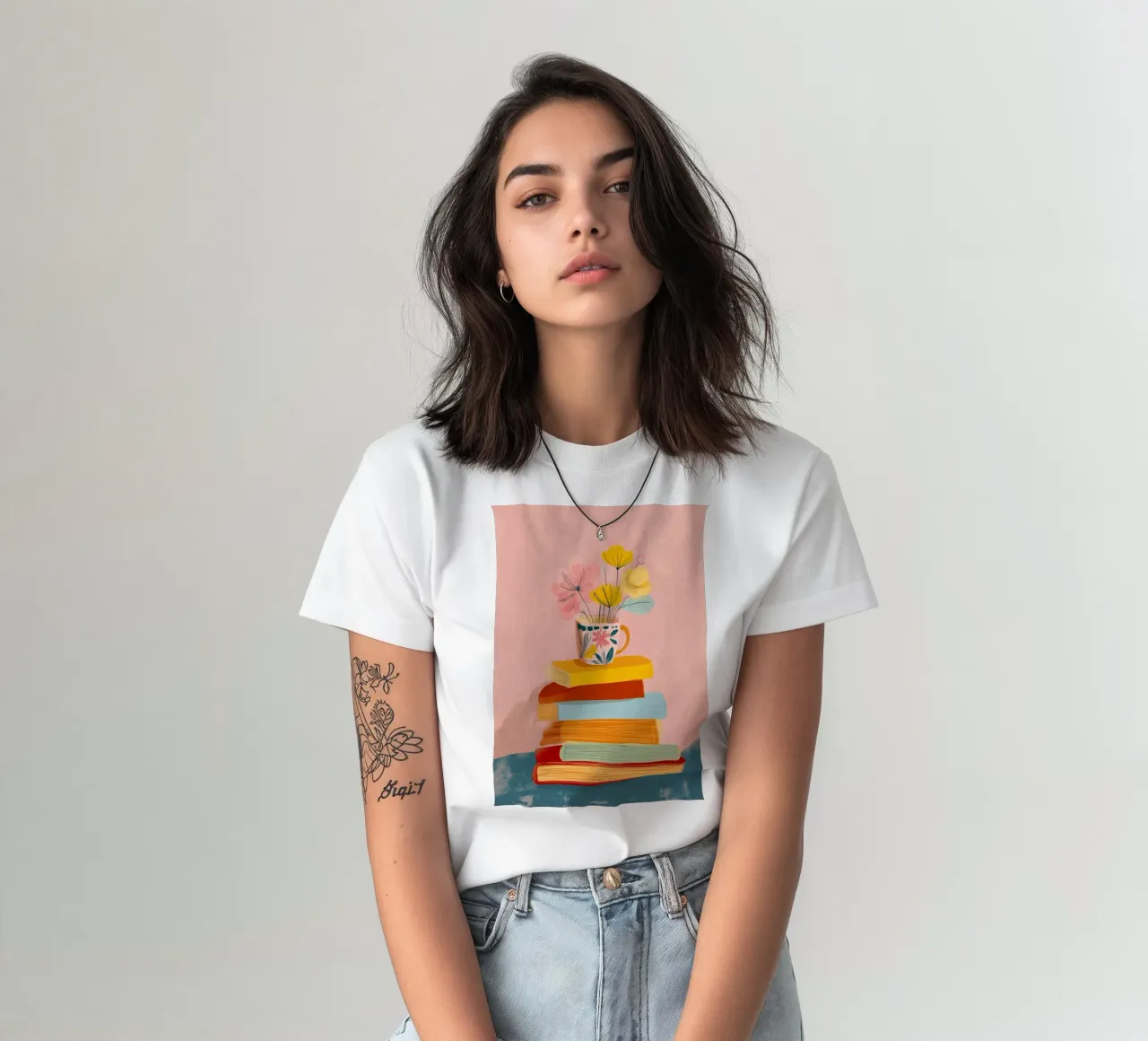 In Bloom Between the Lines t-shirt by Clara August