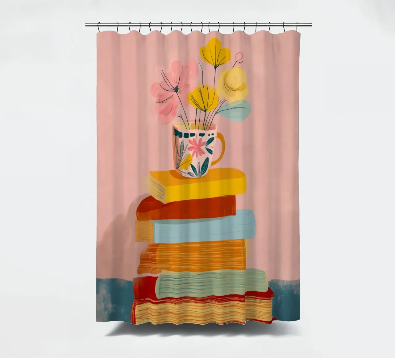 In Bloom Between the Lines tenda da doccia da Clara August