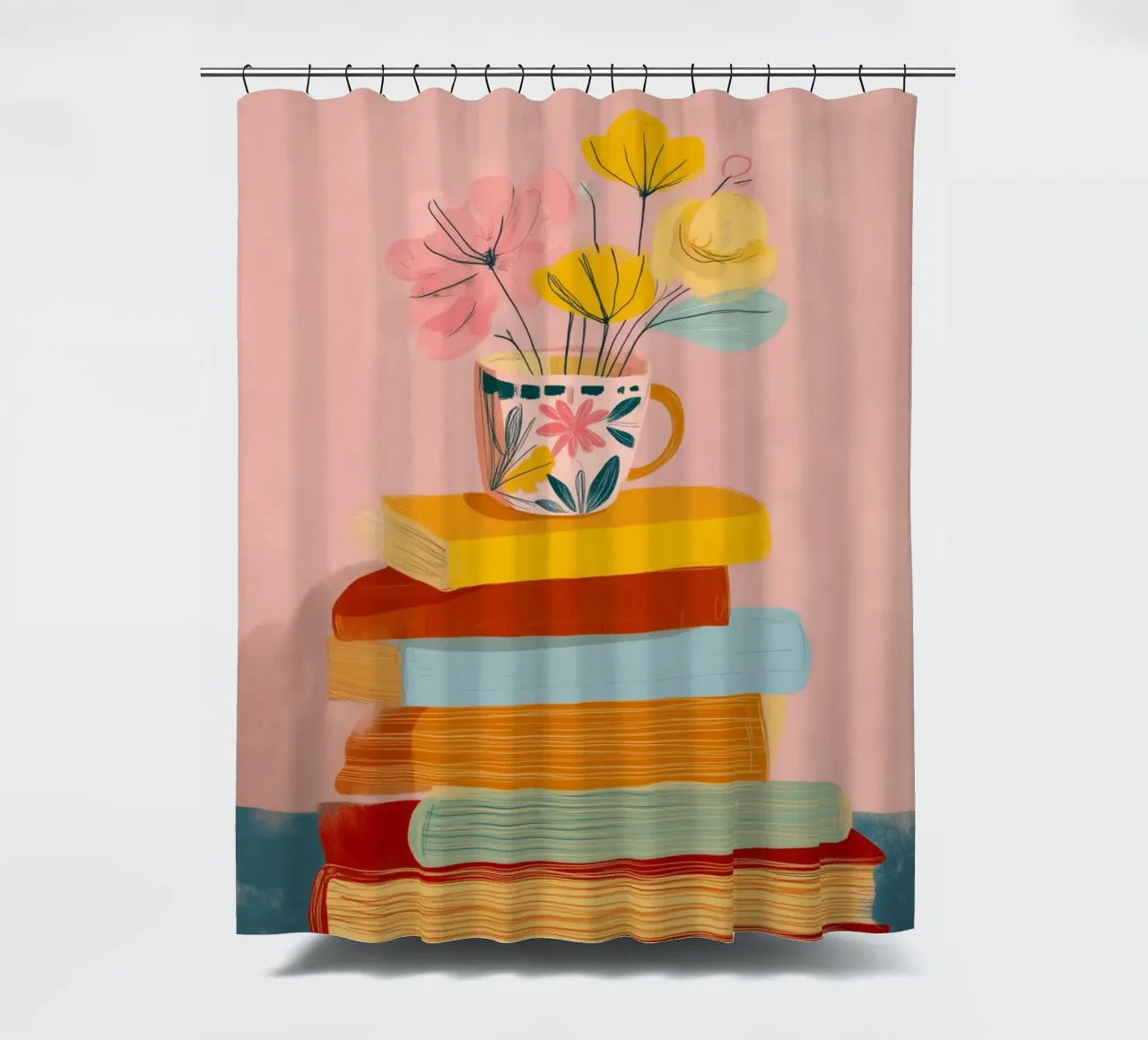 In Bloom Between the Lines tenda da doccia da Clara August