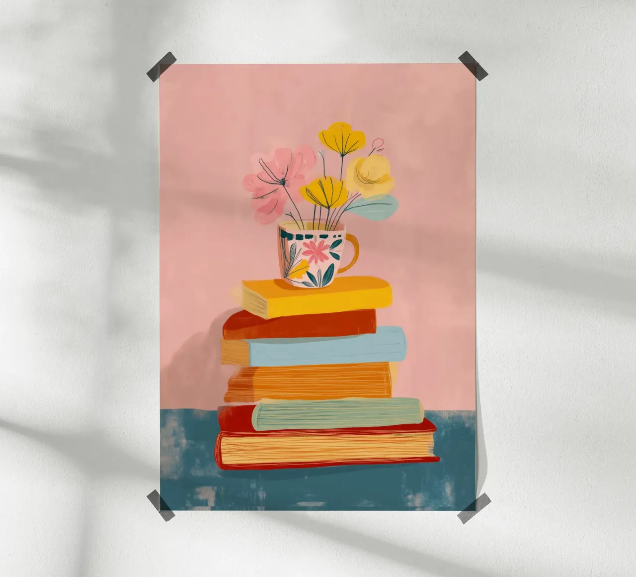 In Bloom Between the Lines poster con telaio in alluminio da Clara August