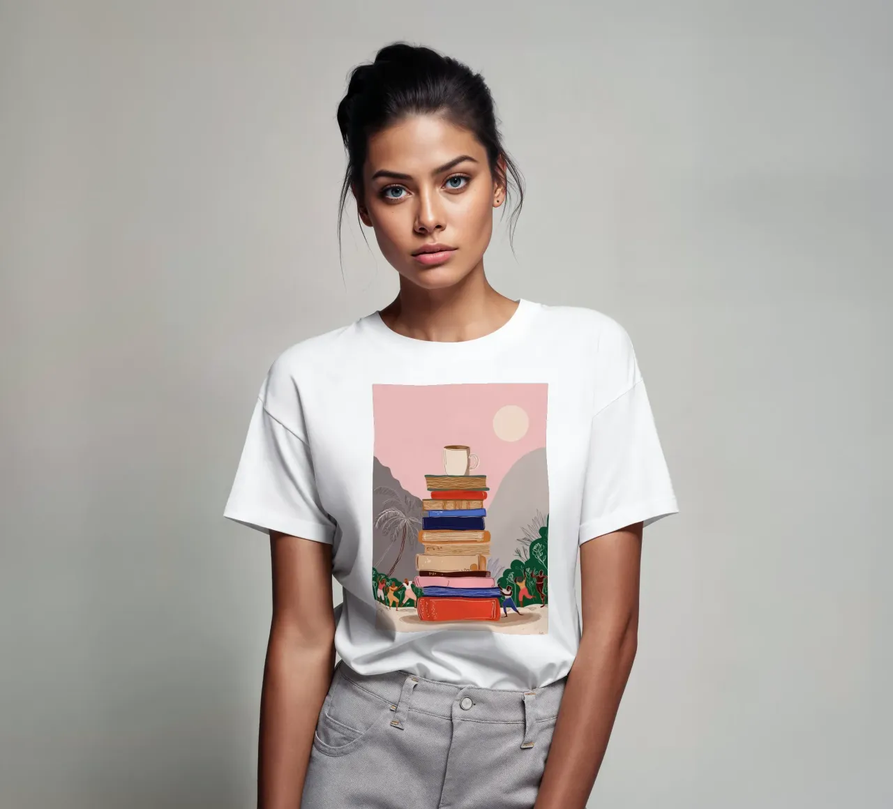 The Book Tower t-shirt da Clara August