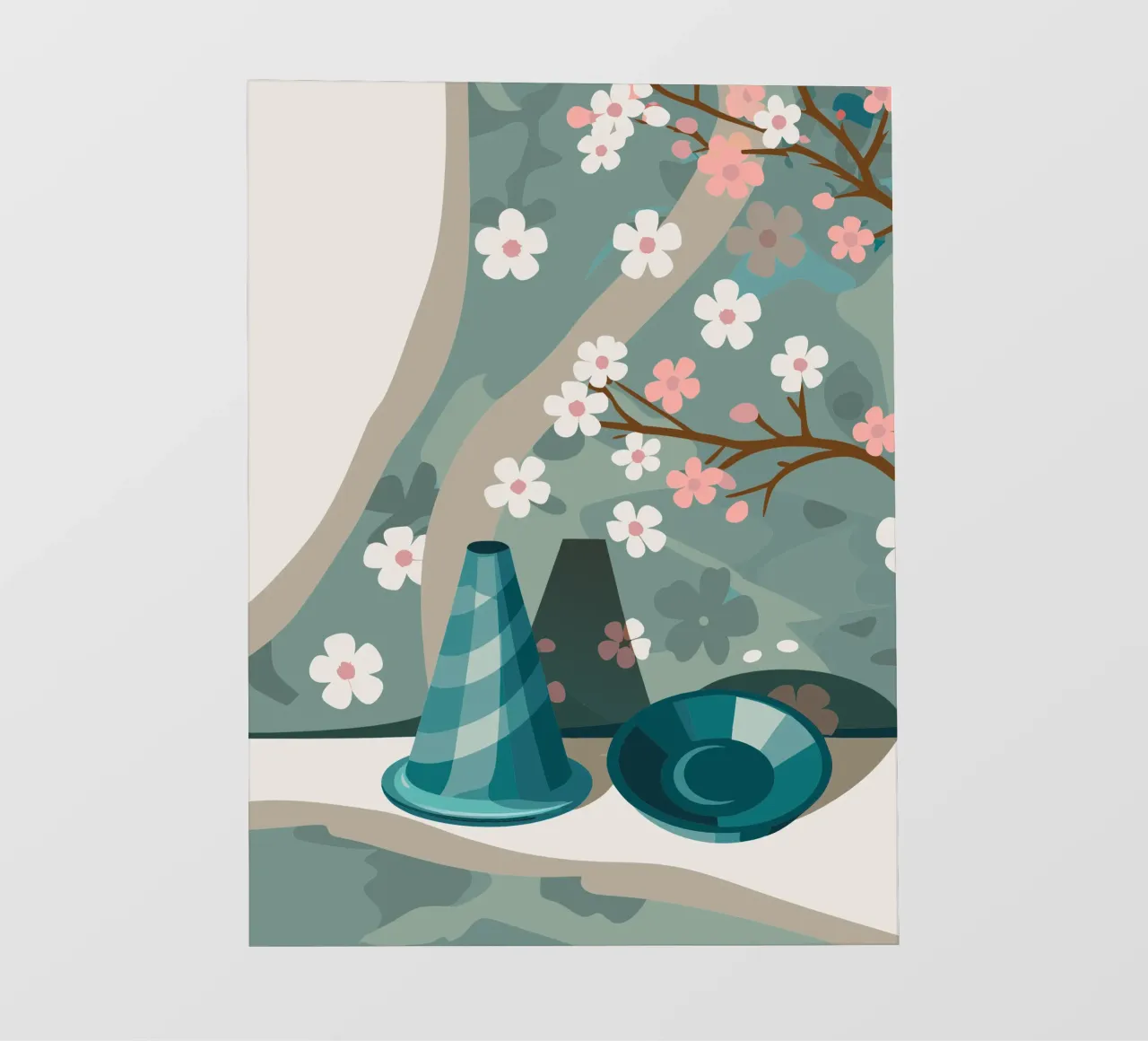 Ramoscello di fiori telo in pvc da HAPPY SHOP