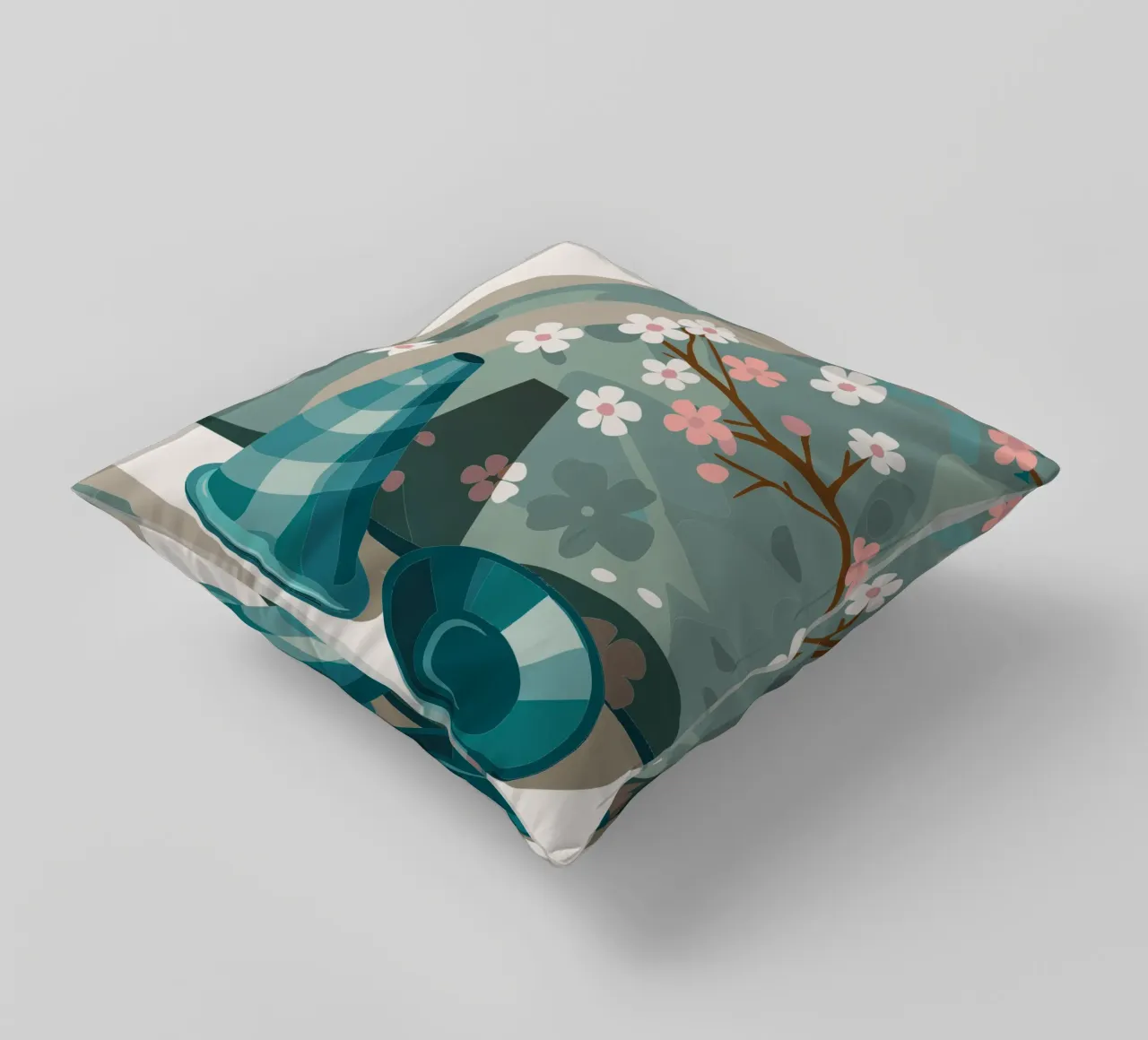 Ramoscello di fiori cuscino da HAPPY SHOP