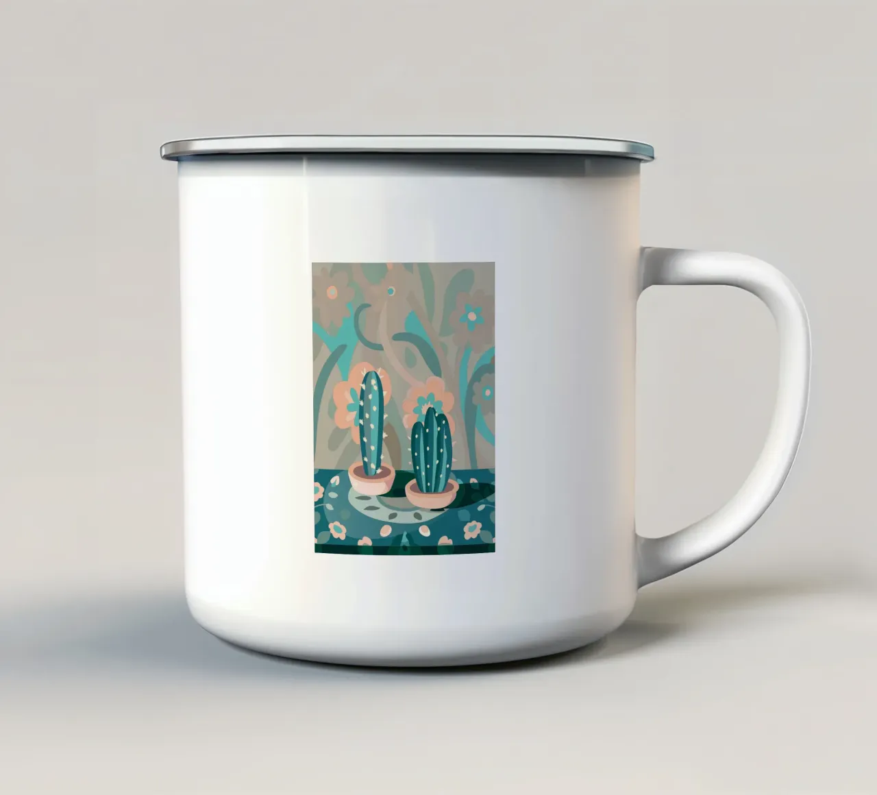 Vaso di cactus tazza in smalto da HAPPY SHOP
