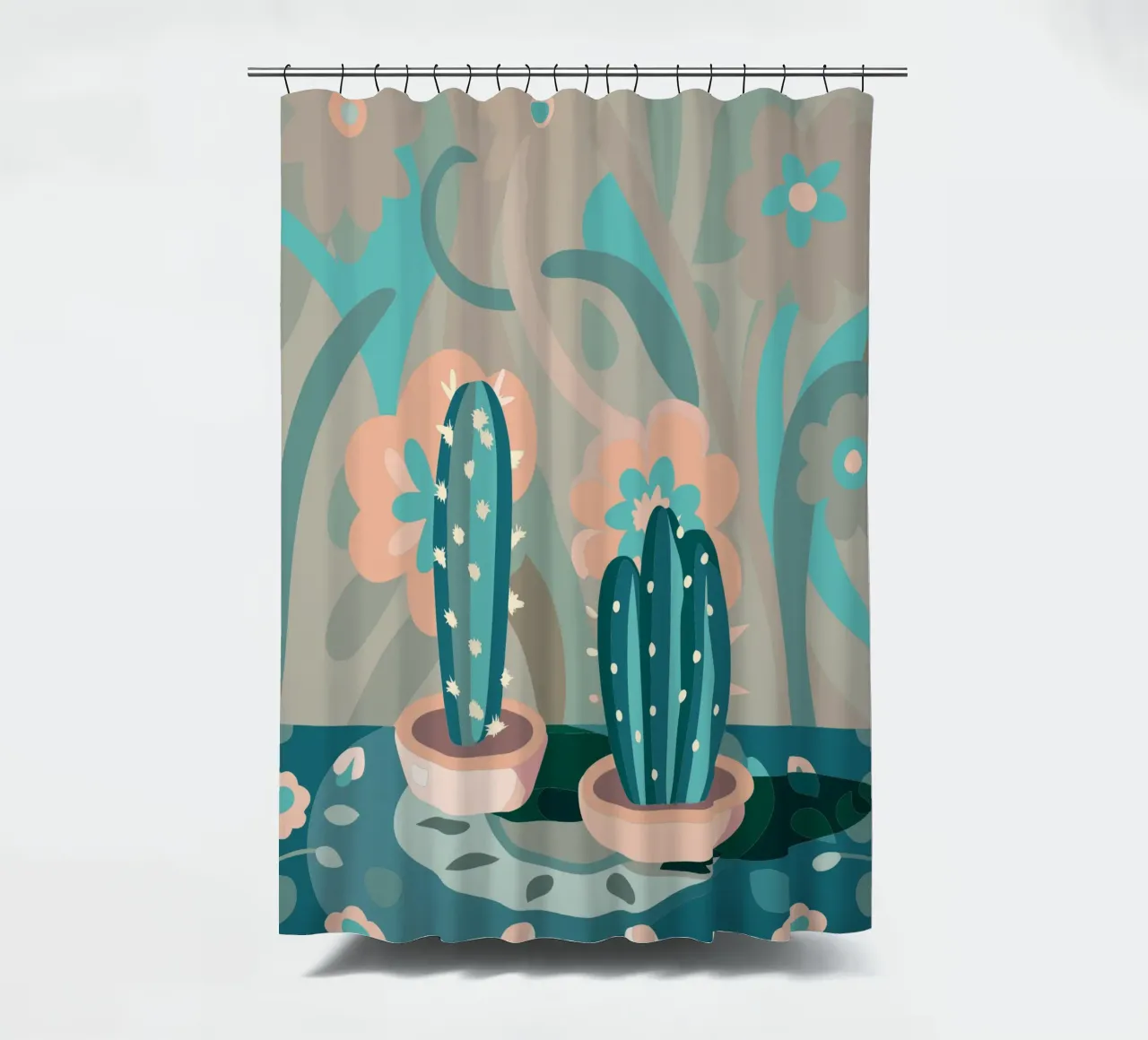 Vaso di cactus tenda da doccia da HAPPY SHOP