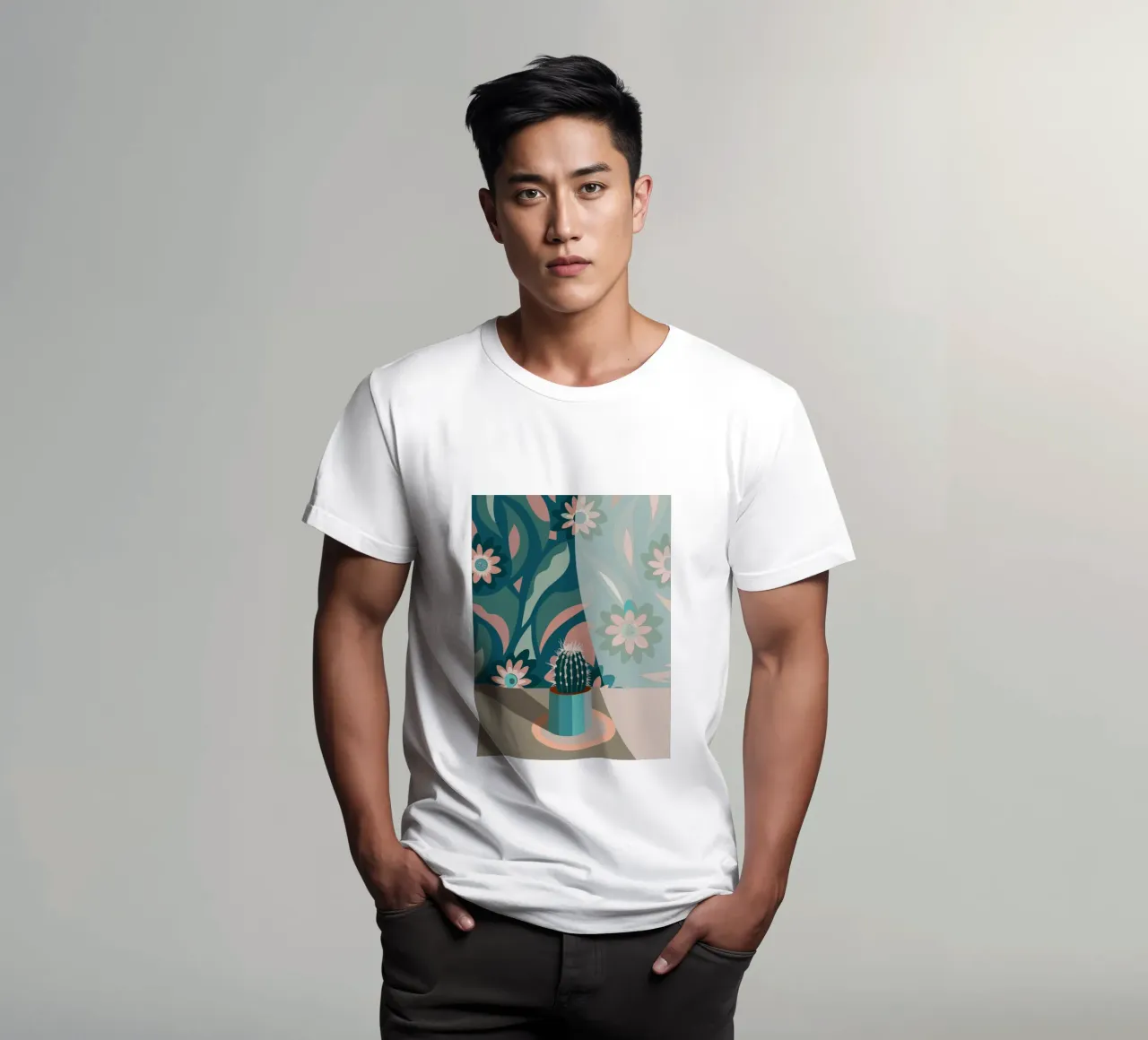 Vaso di cactus t-shirt da HAPPY SHOP