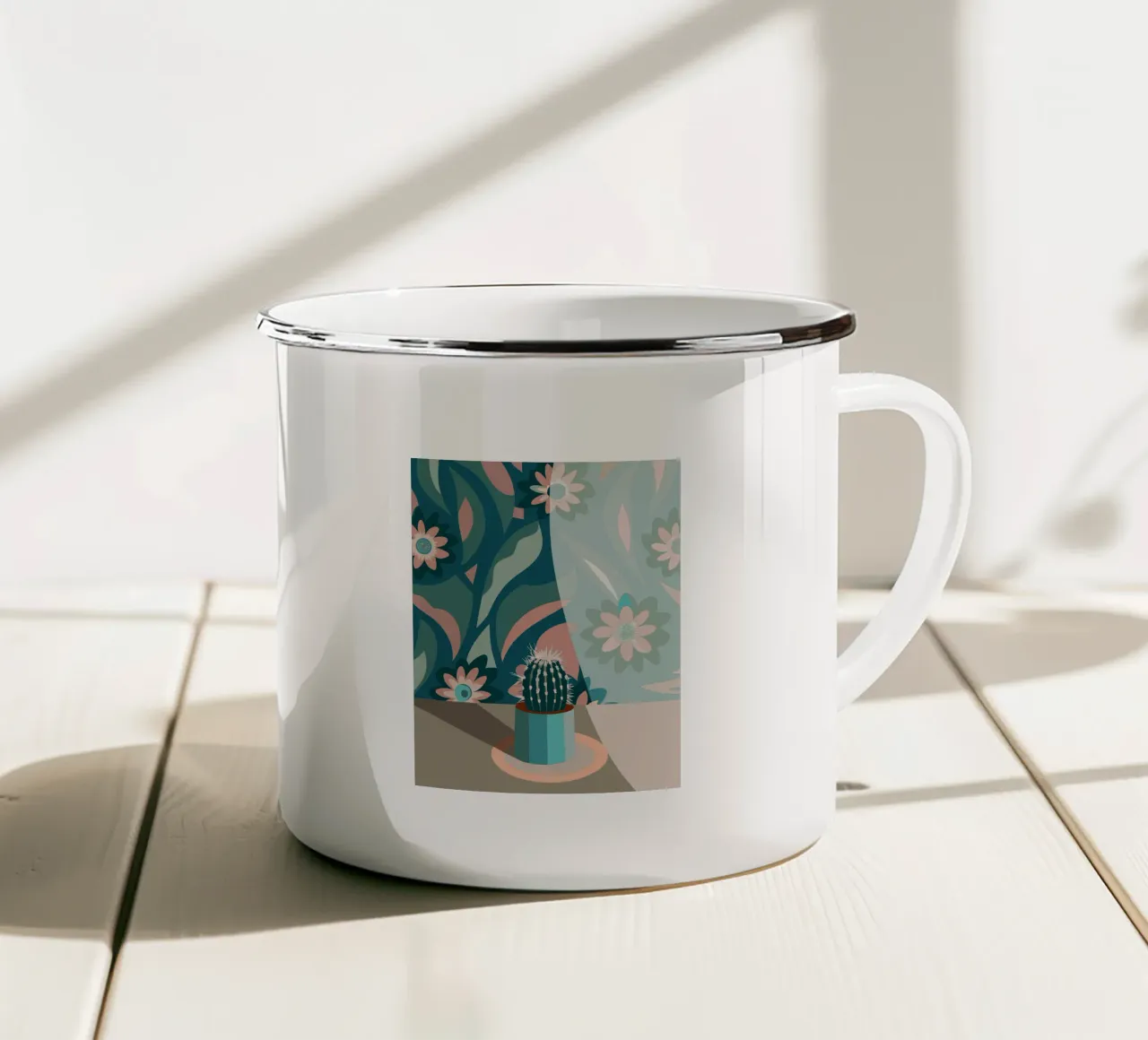 Vaso di cactus tazza in smalto da HAPPY SHOP