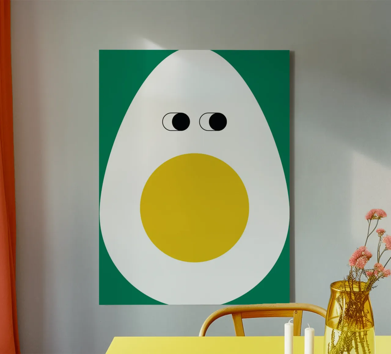 Egg Bauhaus Eye canvas by Family Bauhaus Art
