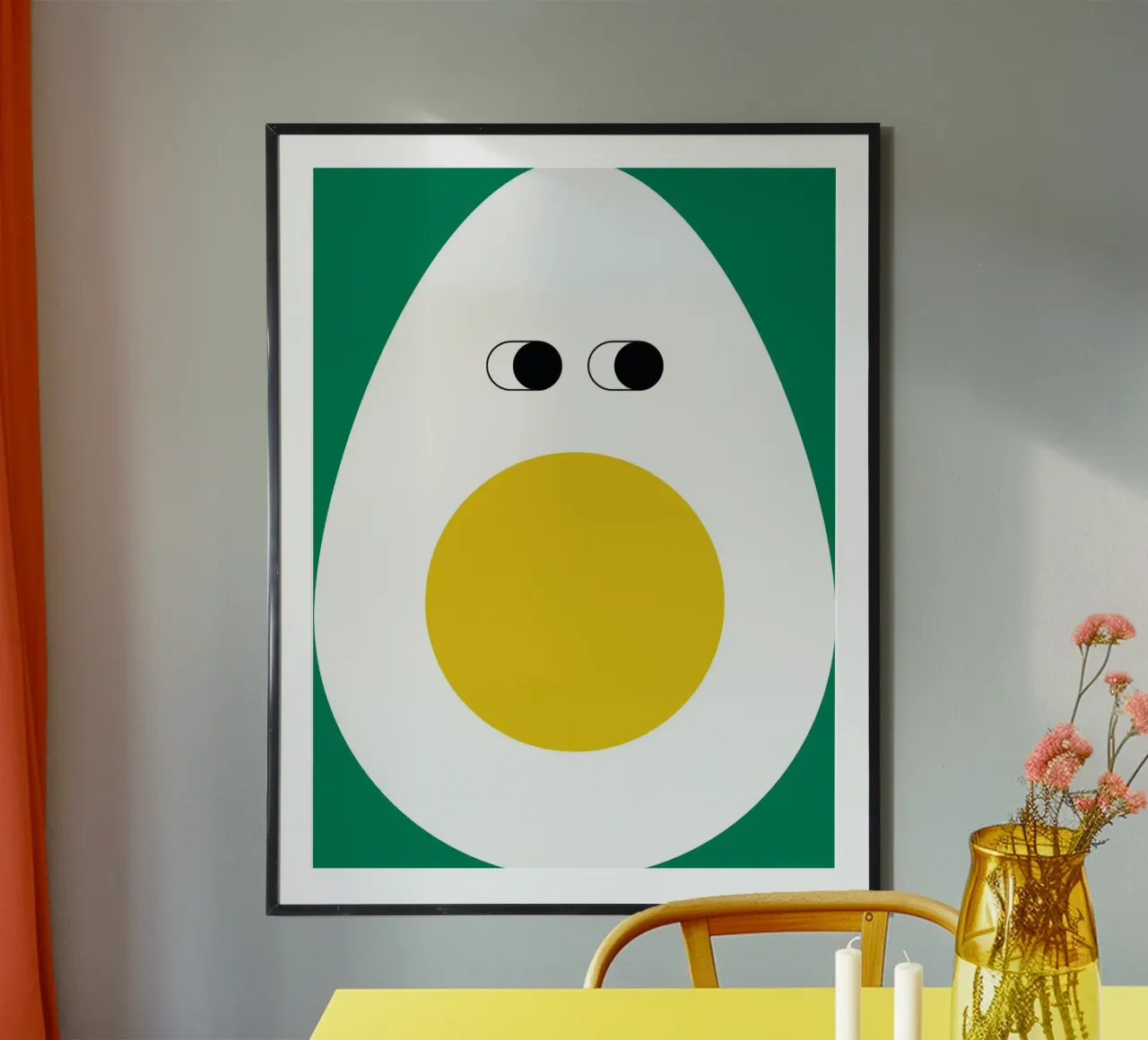 Egg Bauhaus Eye poster with plastic frame by Family Bauhaus Art