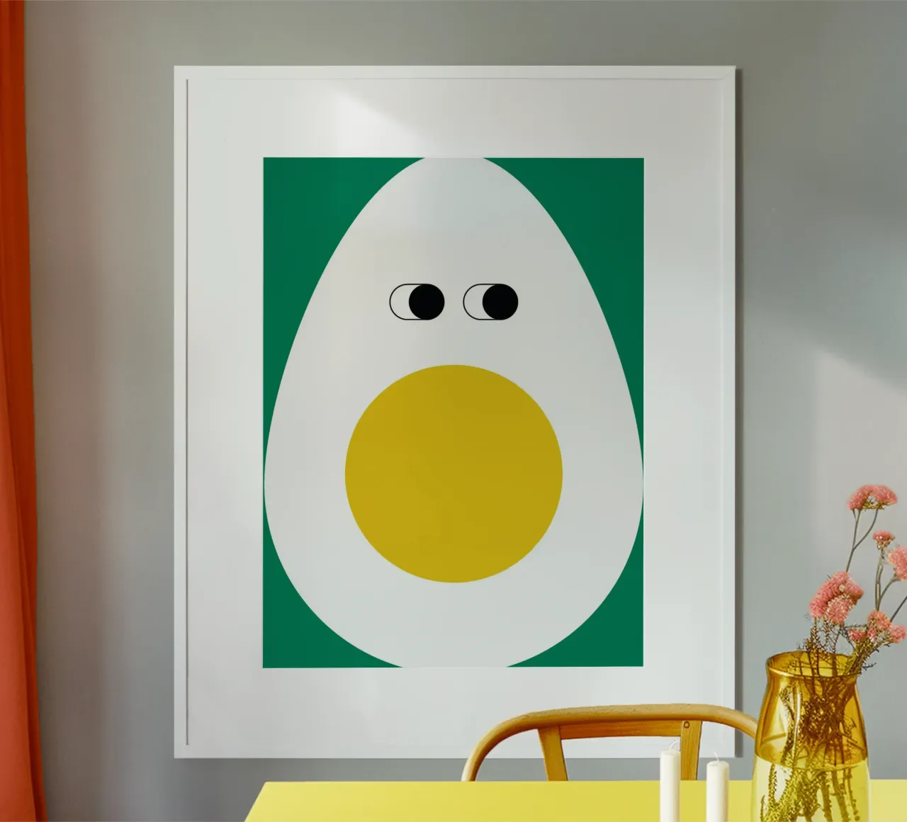 Egg Bauhaus Eye poster with plastic frame by Family Bauhaus Art