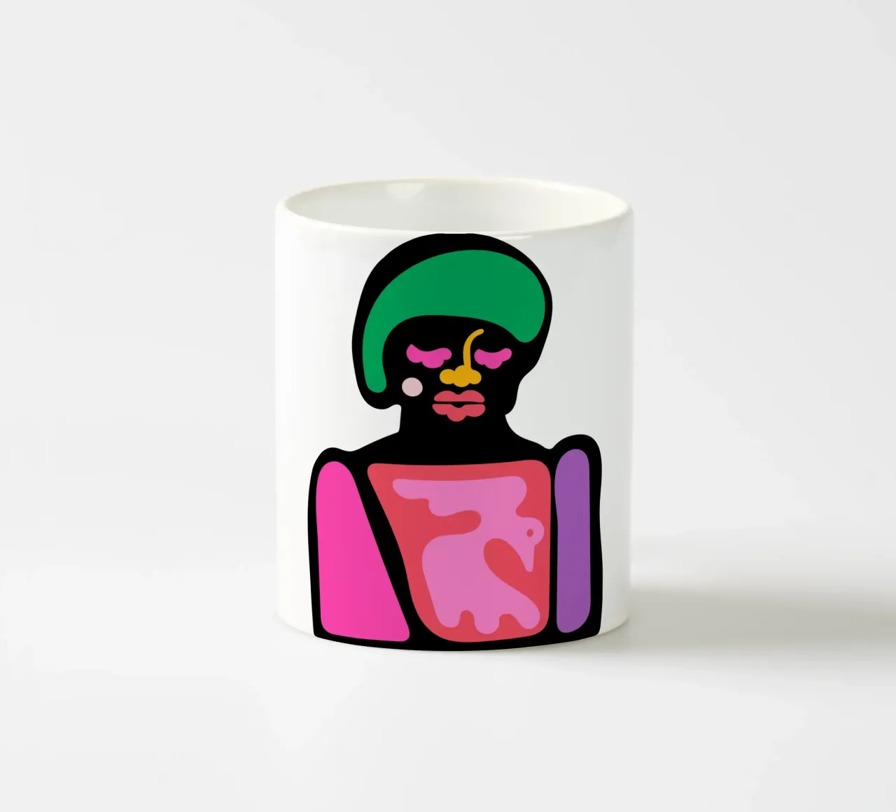 Capelli verdi tazza in ceramica da Portraits