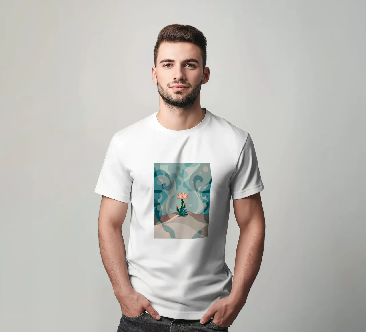 Piante di cactus da fiore t-shirt da HAPPY SHOP