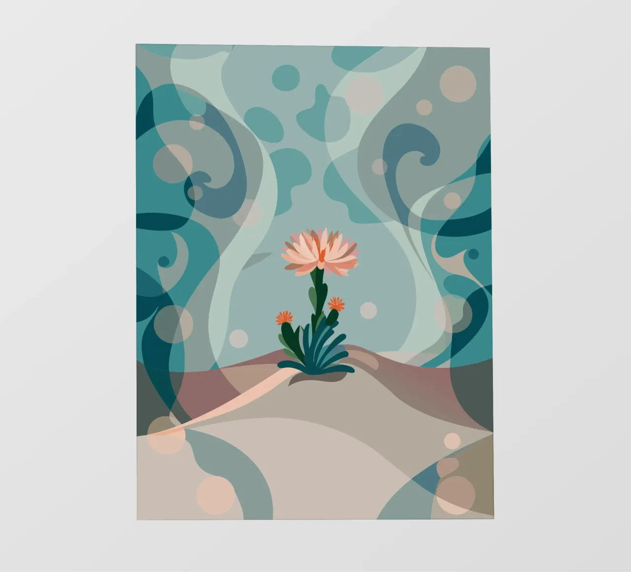 Piante di cactus da fiore pellicola backlit da HAPPY SHOP