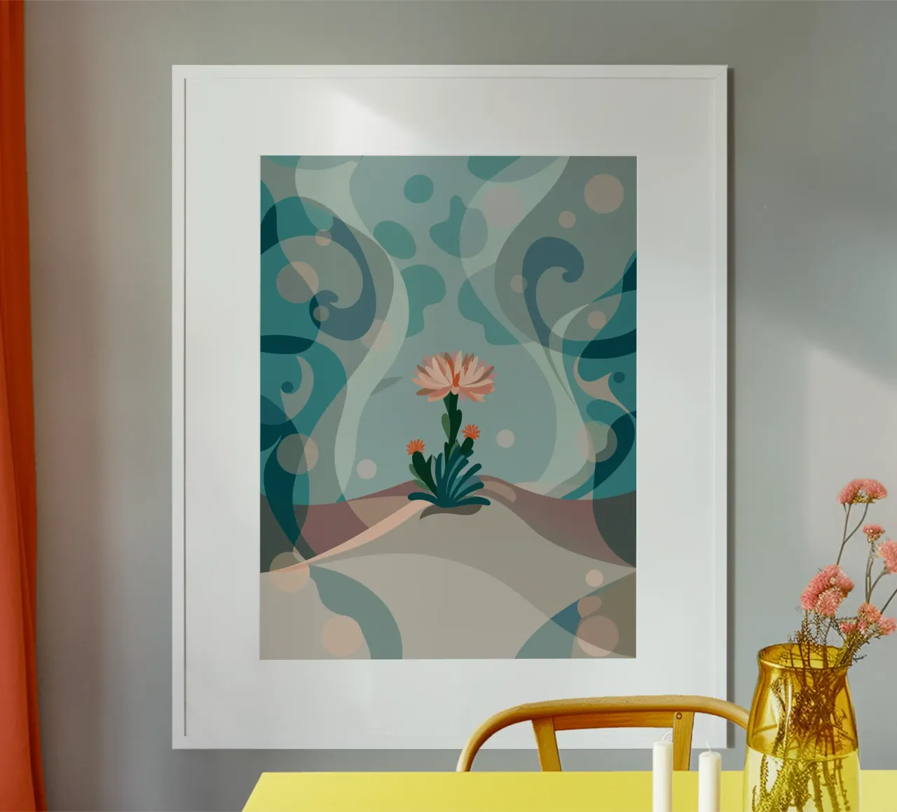 Piante di cactus da fiore poster da HAPPY SHOP