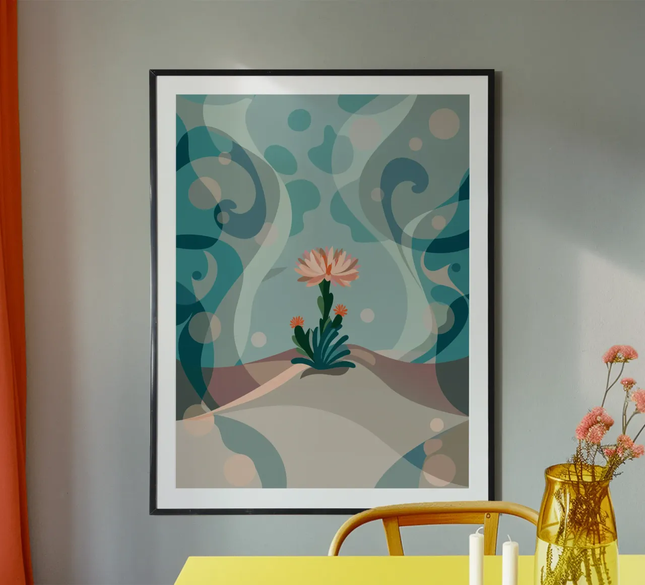 Piante di cactus da fiore poster da HAPPY SHOP