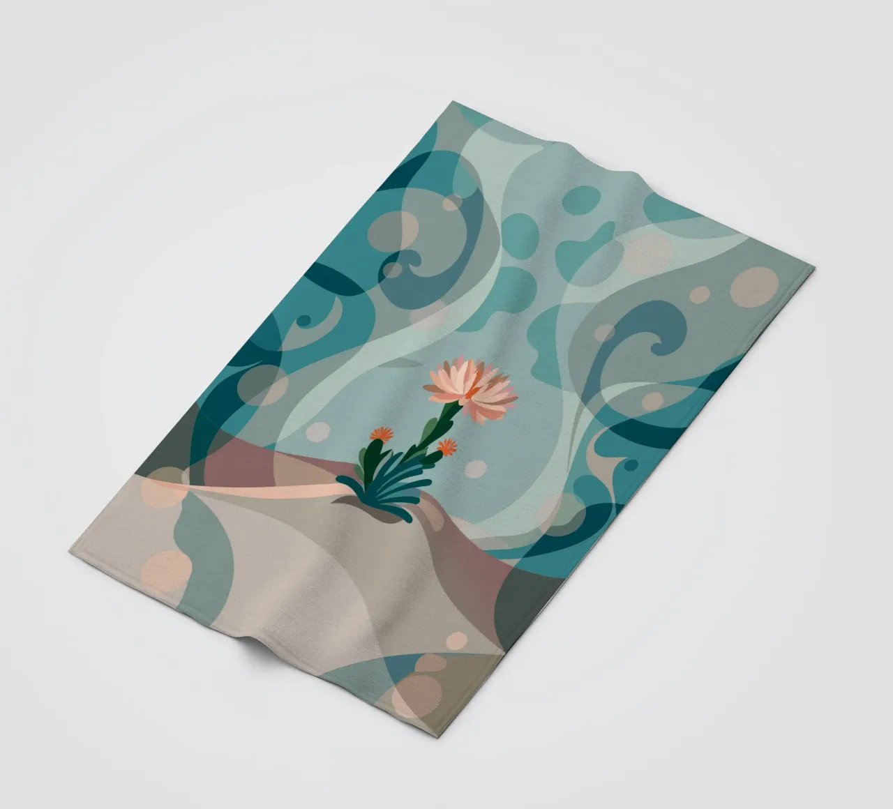 Piante di cactus da fiore coperta in pile da HAPPY SHOP
