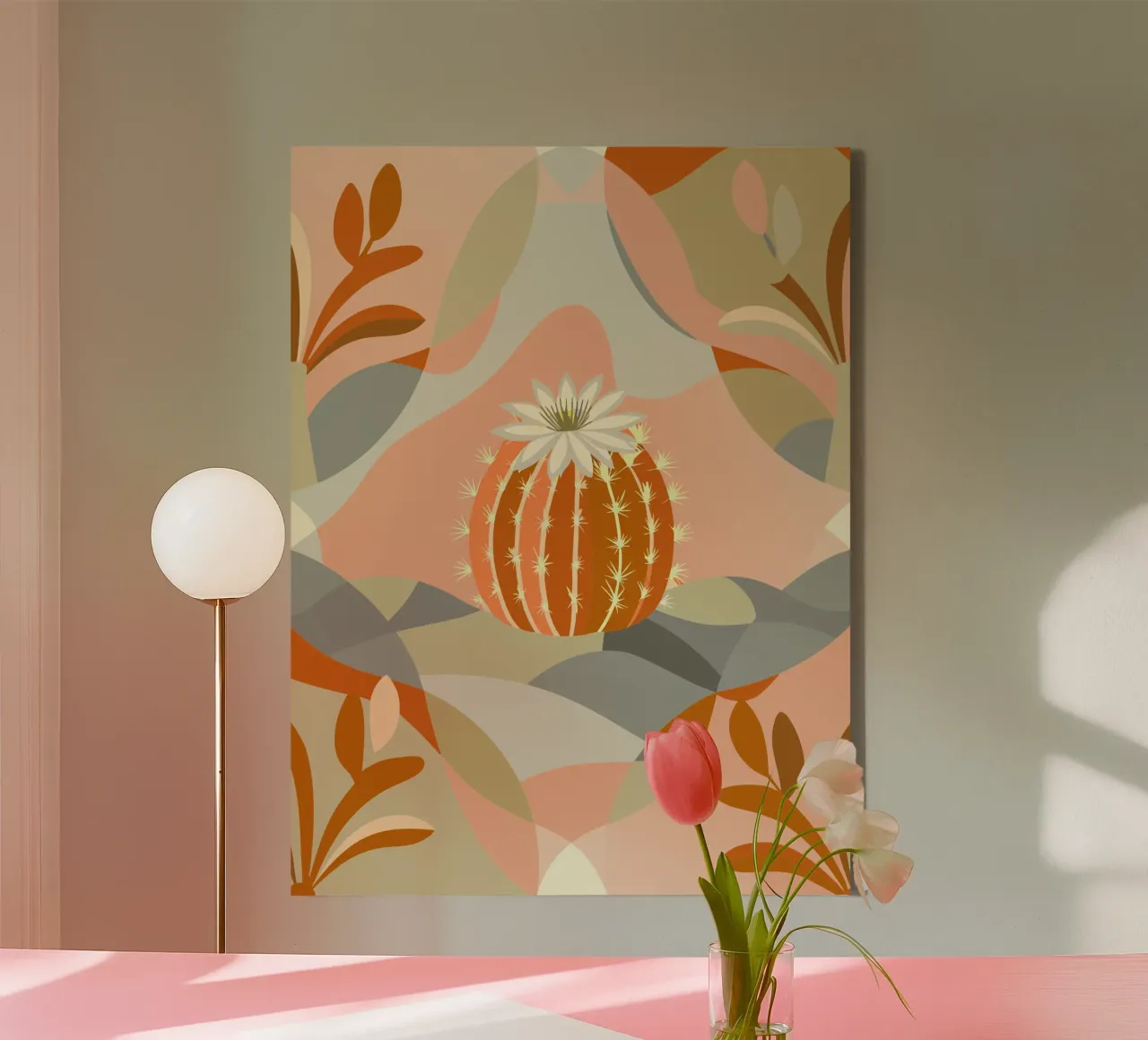 Piante di cactus tela con Cornice a cassetta da HAPPY SHOP
