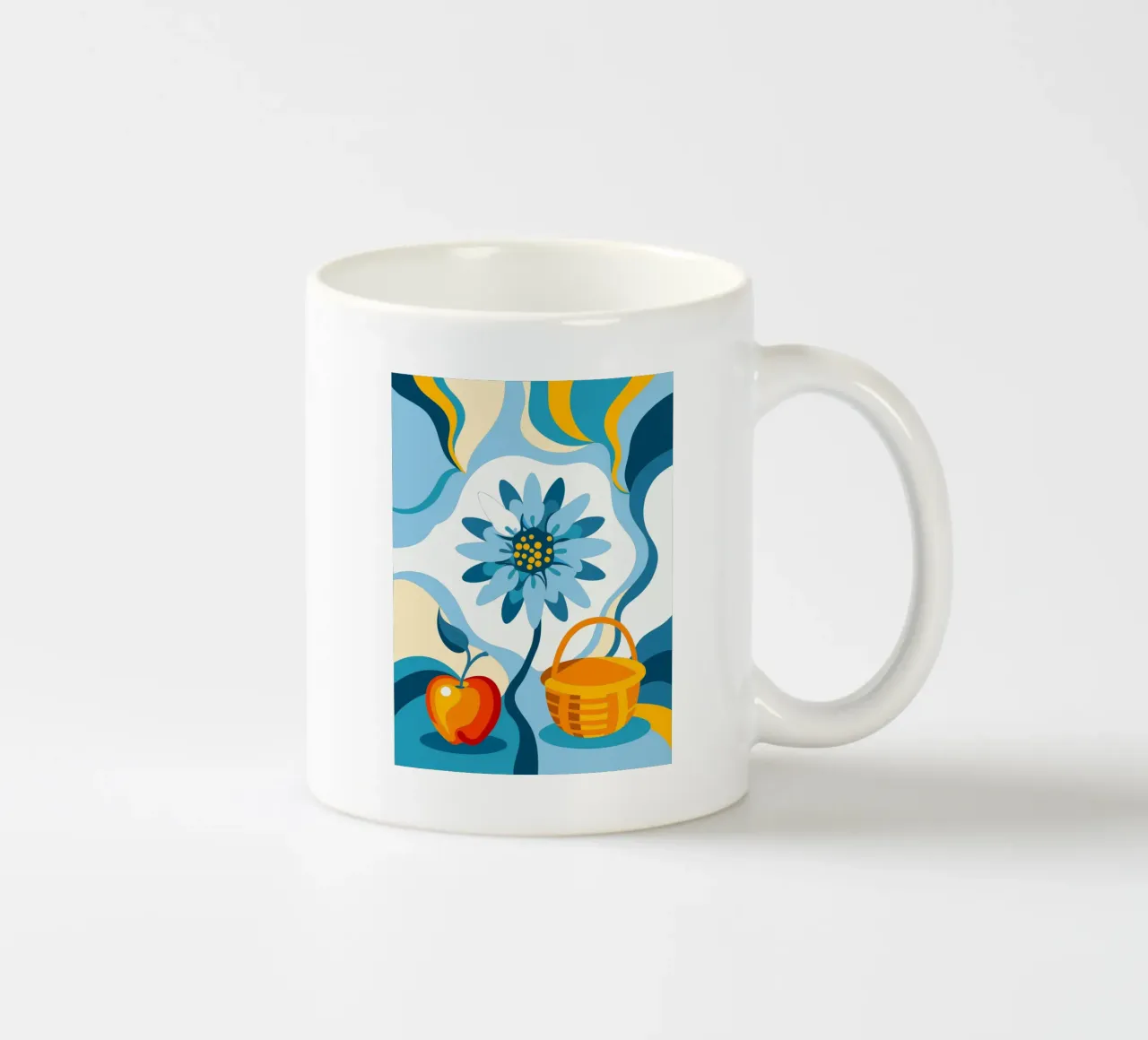 Fiori e mele tazza in ceramica da HAPPY SHOP