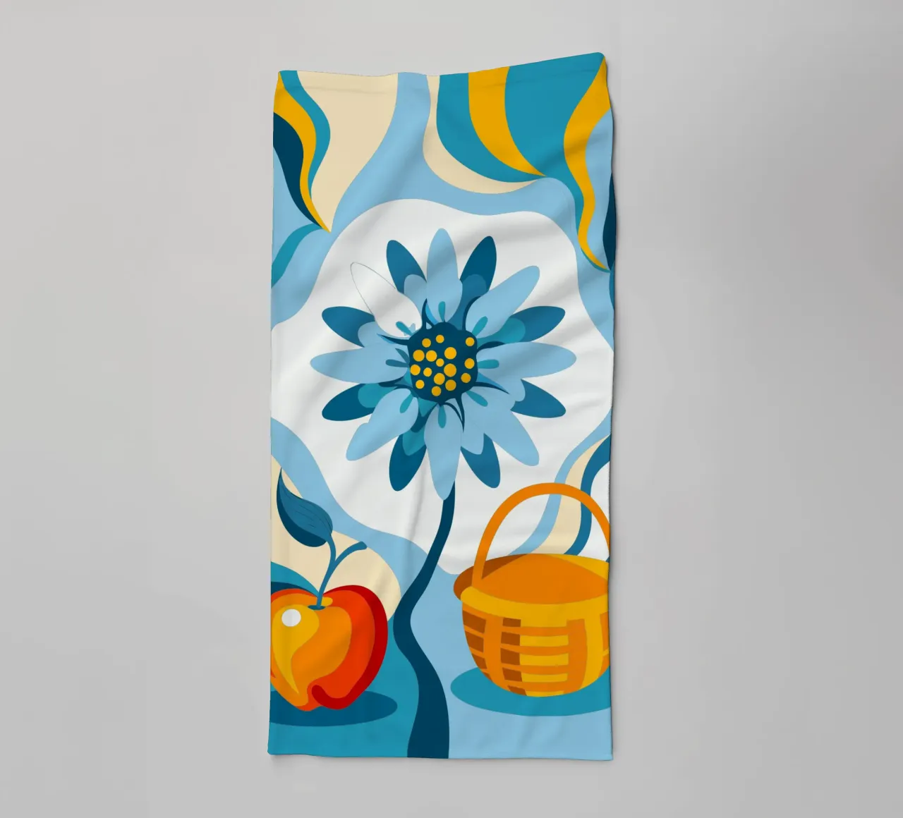 Fiori e mele asciugamano da bagno da HAPPY SHOP