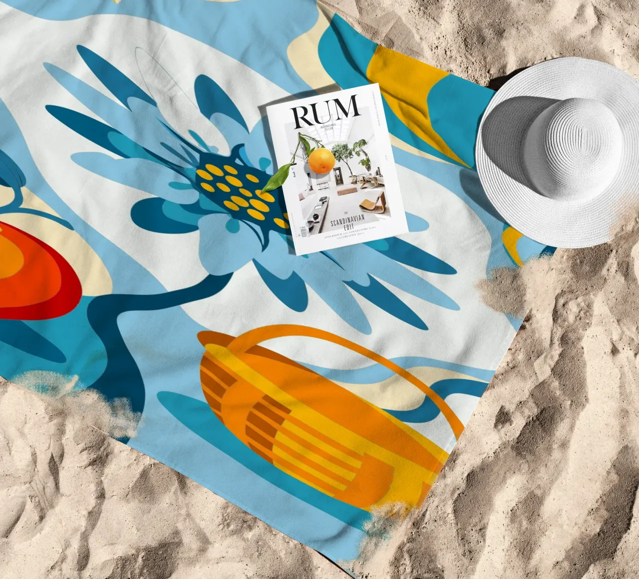 Fiori e mele telo mare da HAPPY SHOP