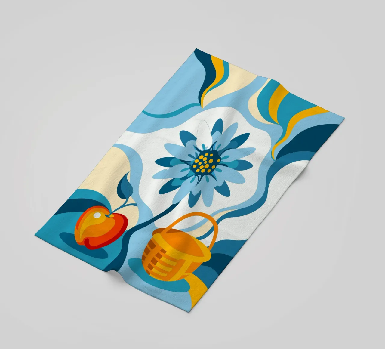 Fiori e mele telo mare da HAPPY SHOP