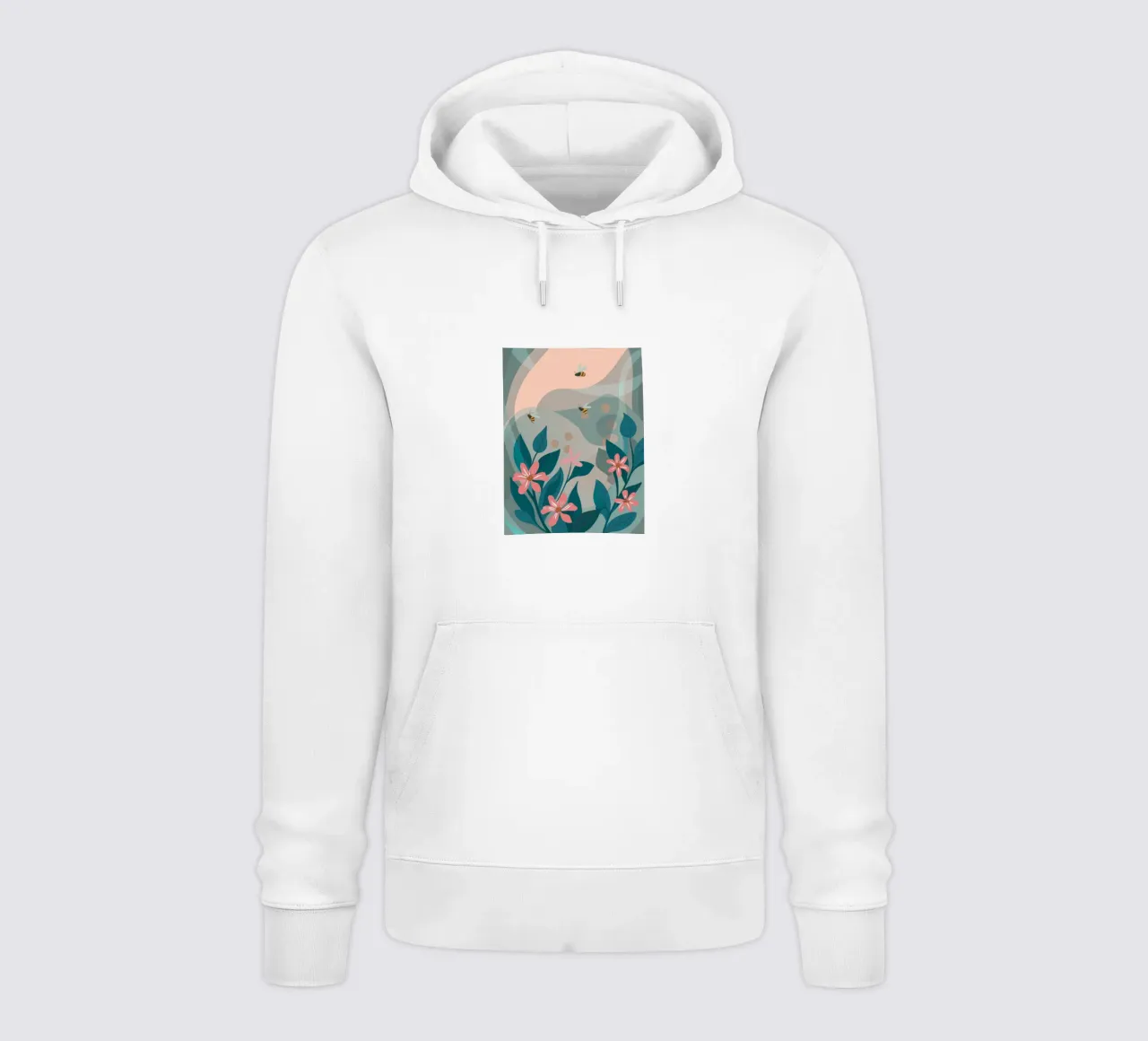 Fiori e api felpa con cappuccio da HAPPY SHOP