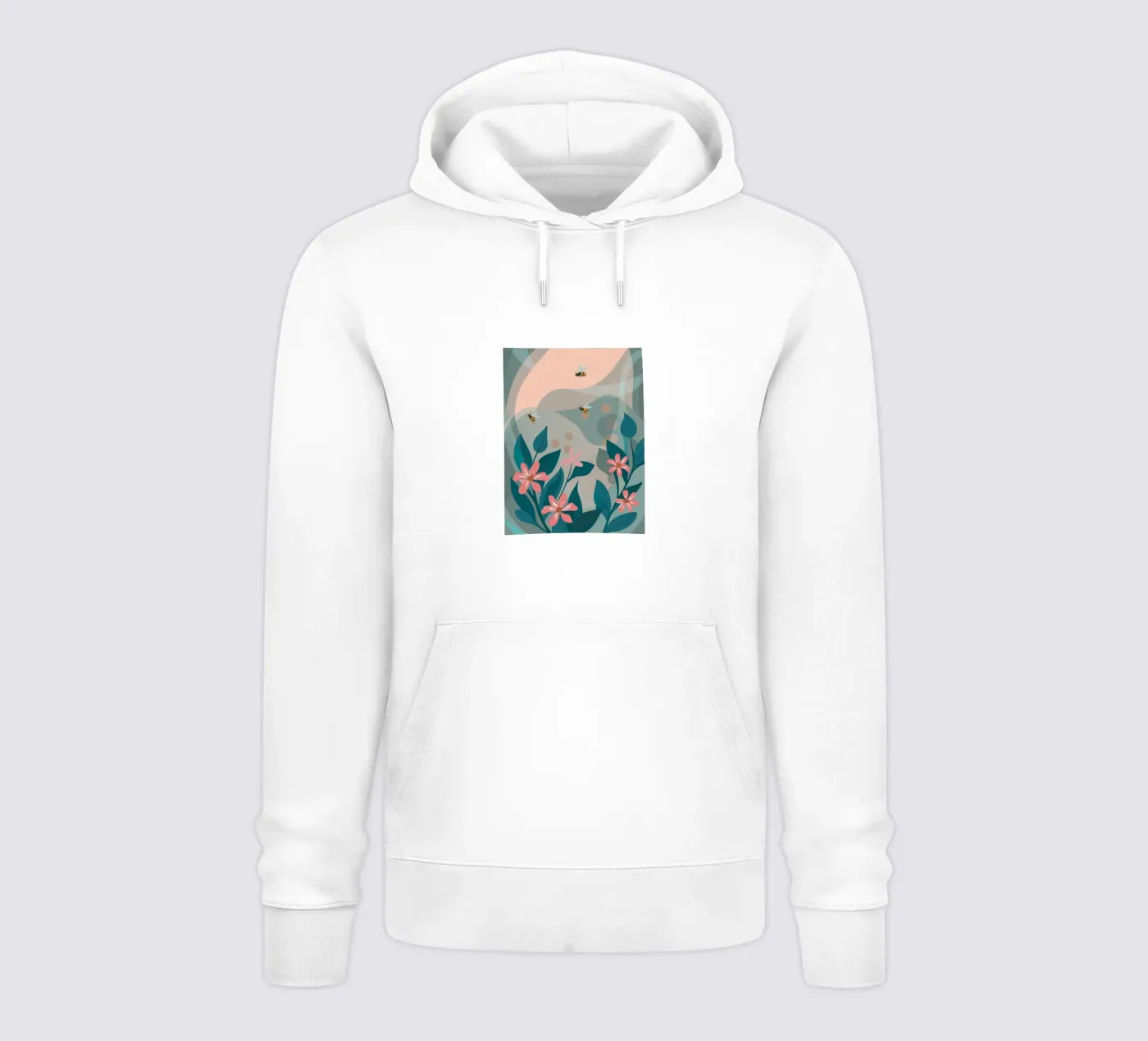 Flowers and Bees felpa con cappuccio da HAPPY SHOP