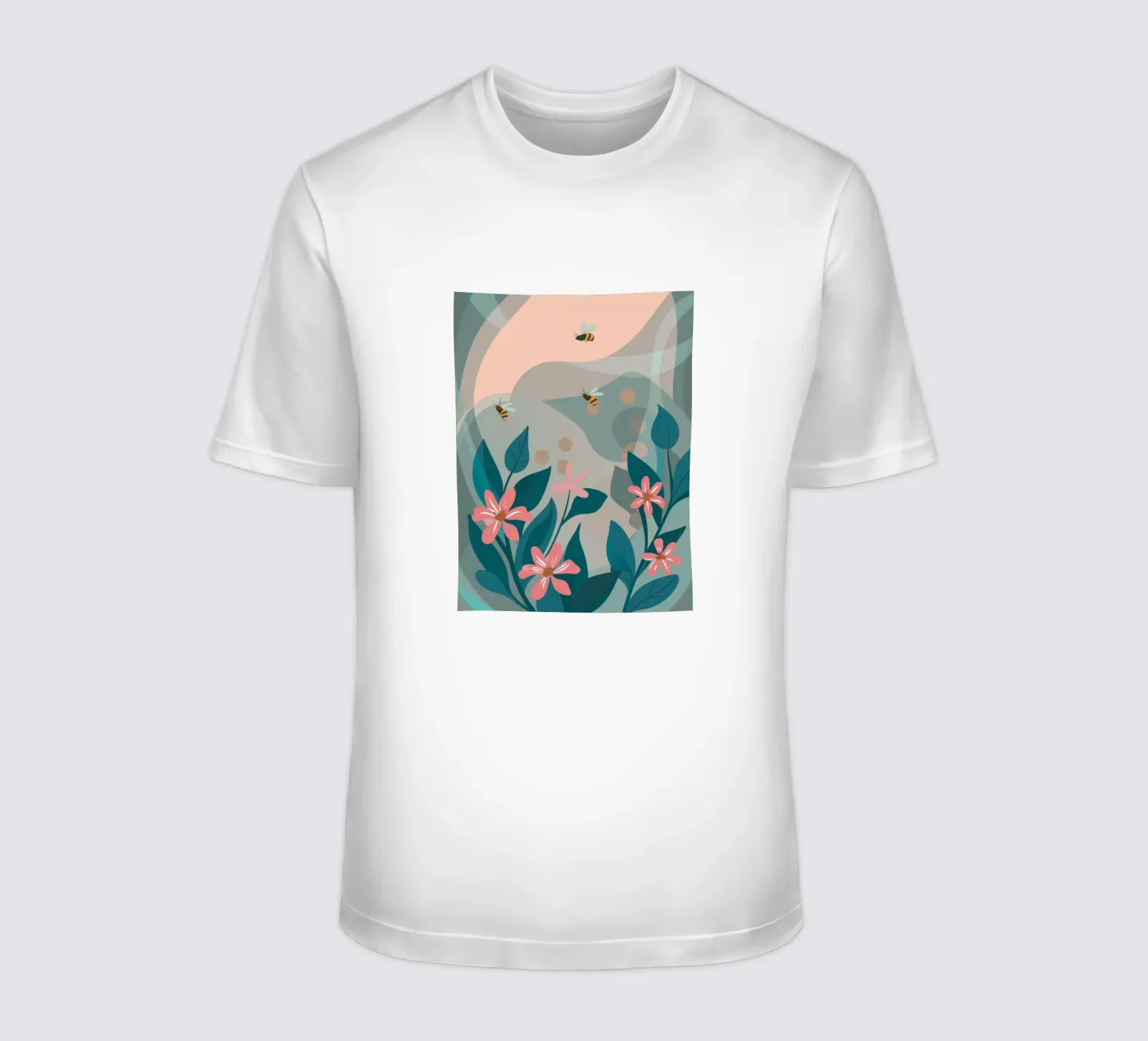 Fiori e api t-shirt da HAPPY SHOP