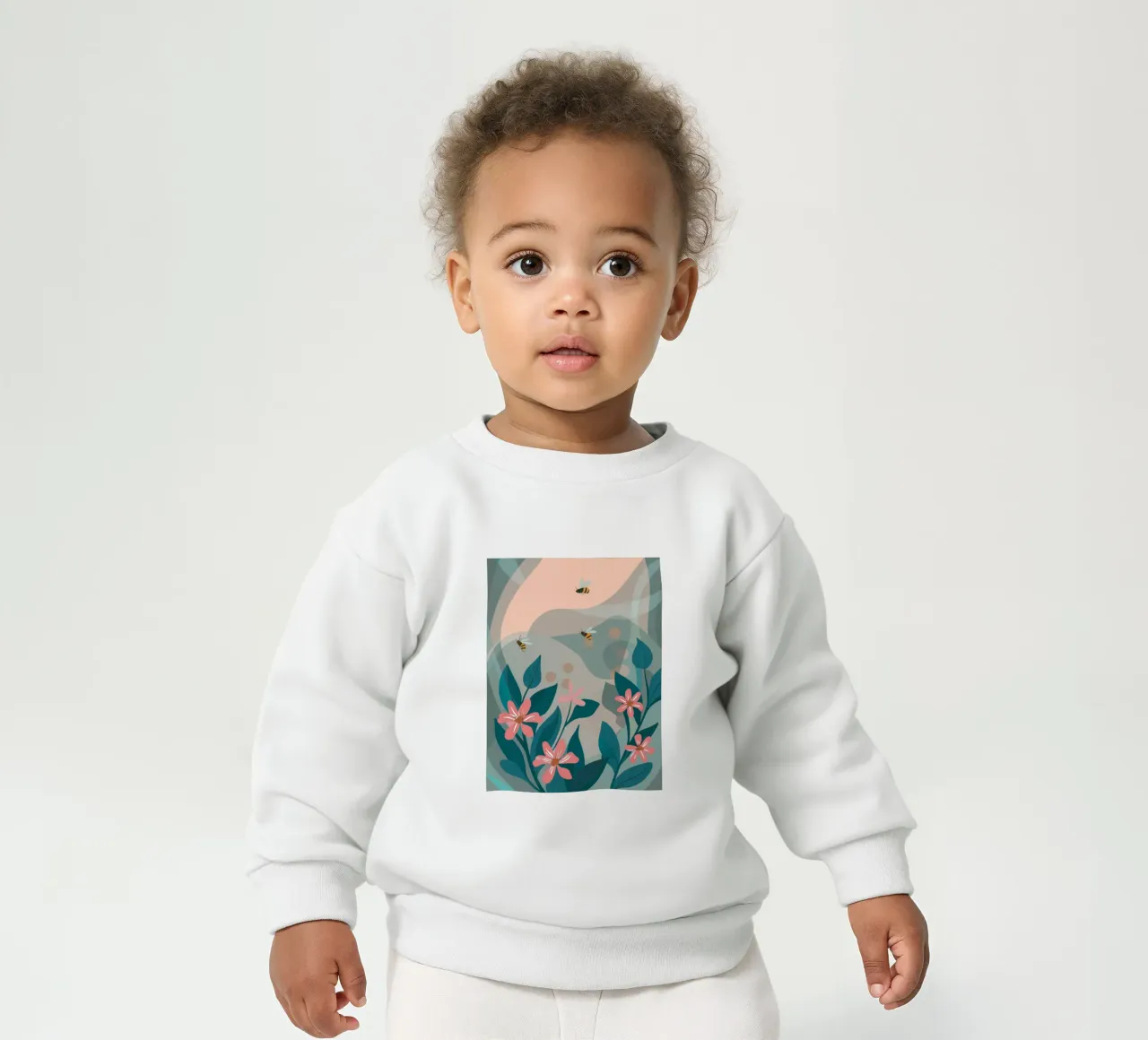 Flowers and Bees baby sweatshirt by HAPPY SHOP