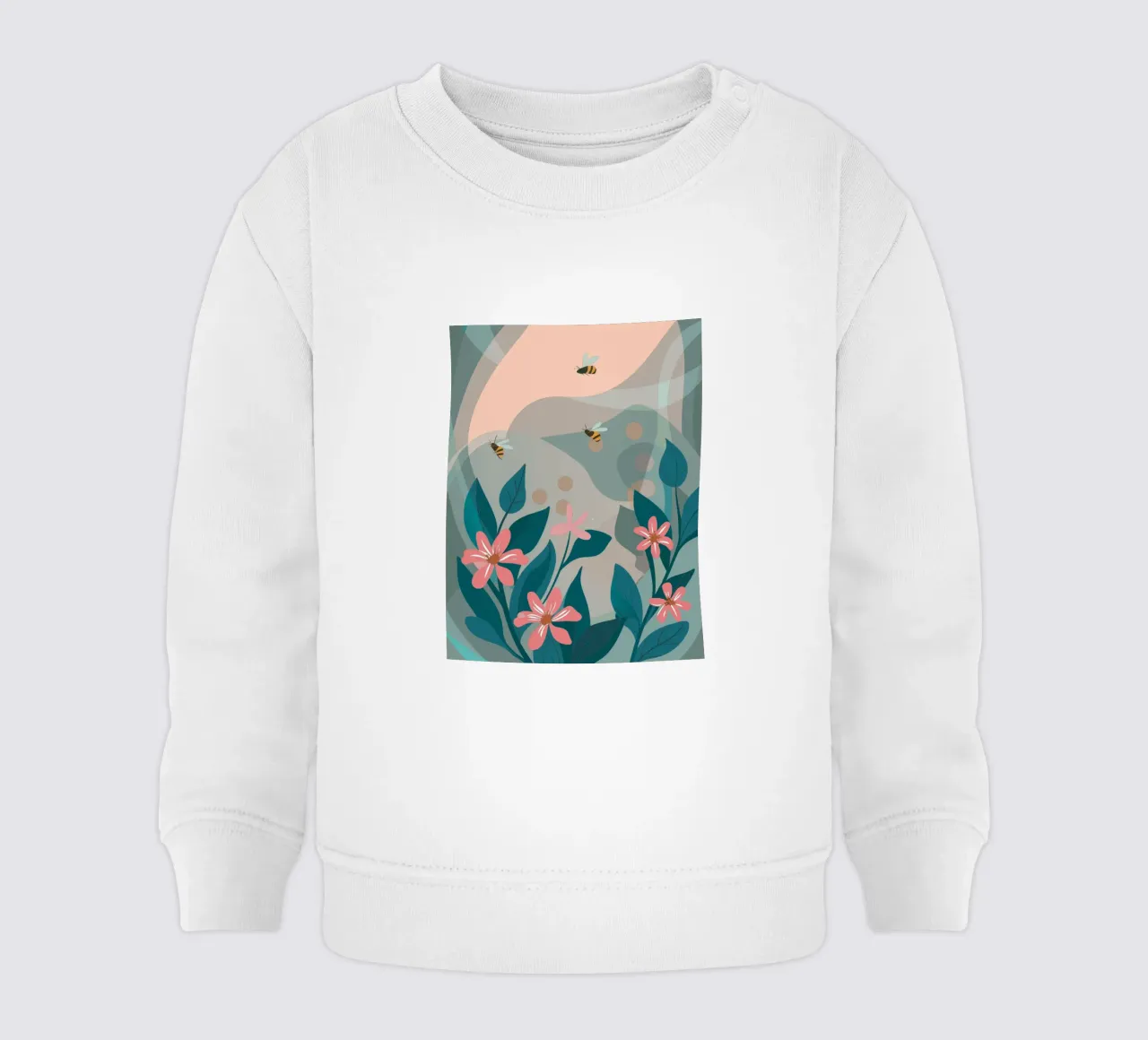 Flowers and Bees baby sweatshirt by HAPPY SHOP