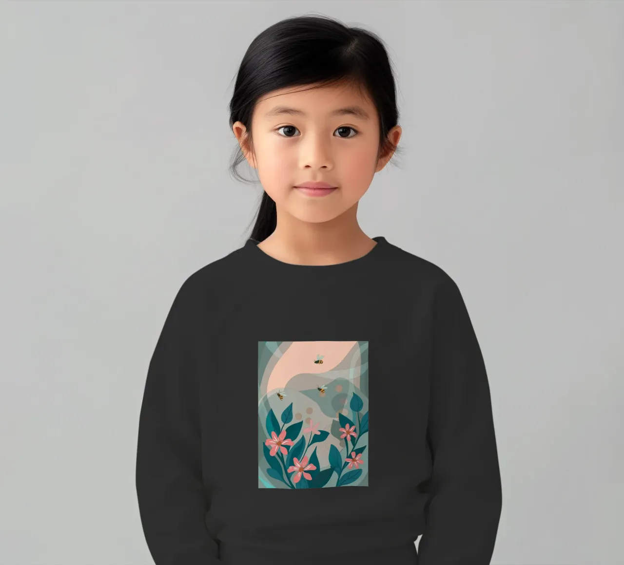 Fiori e api felpa bambino da HAPPY SHOP