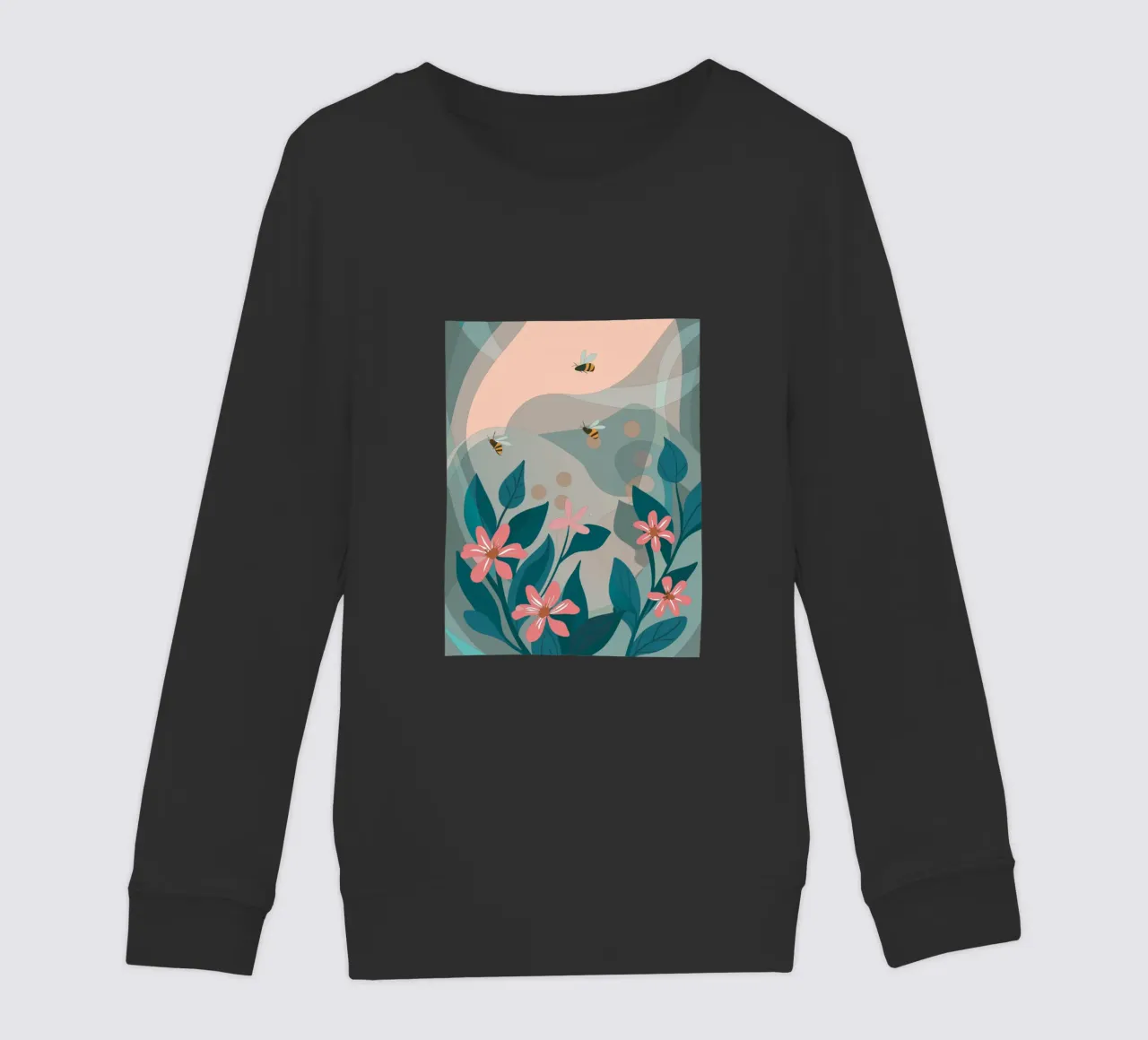 Fiori e api felpa bambino da HAPPY SHOP