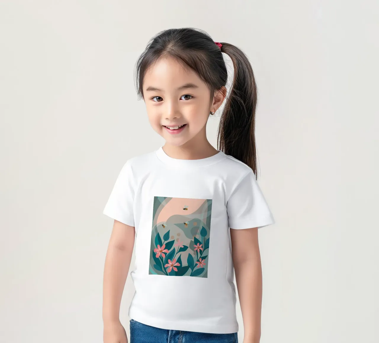 Fiori e api t-shirt bambini da HAPPY SHOP