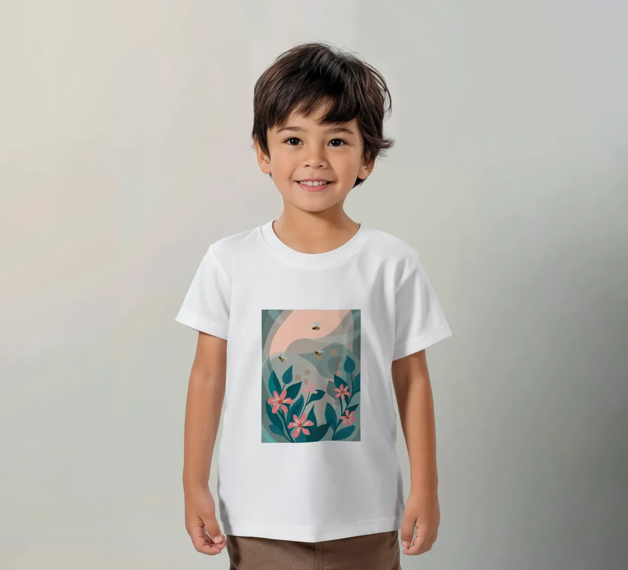 Fiori e api t-shirt bambini da HAPPY SHOP