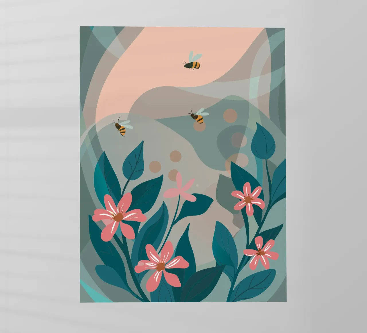 Fiori e api pellicola backlit da HAPPY SHOP